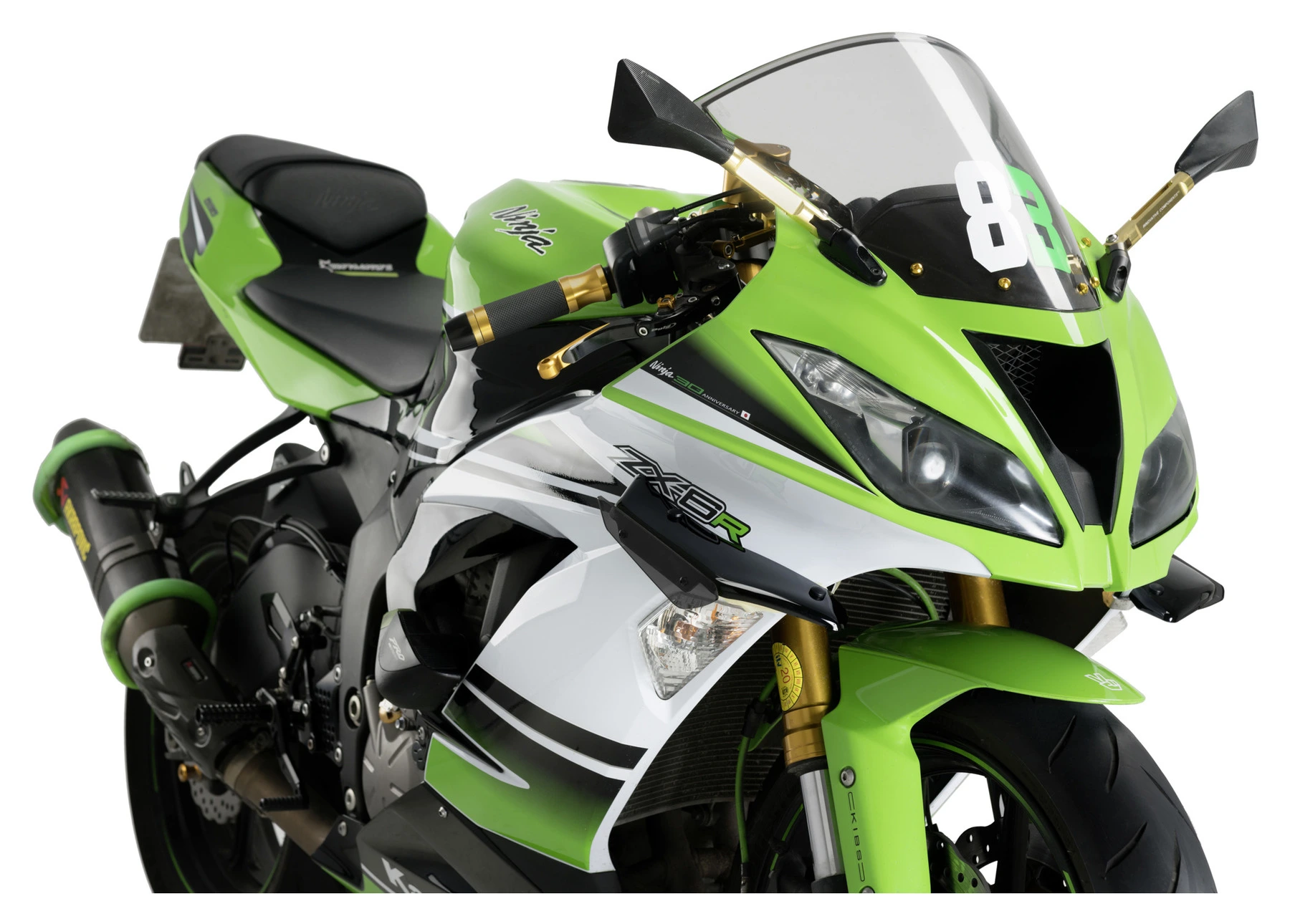 Puig 3176N SIDE SPOILER WINGLET [BLACK] Kawasaki ZX-6R (19