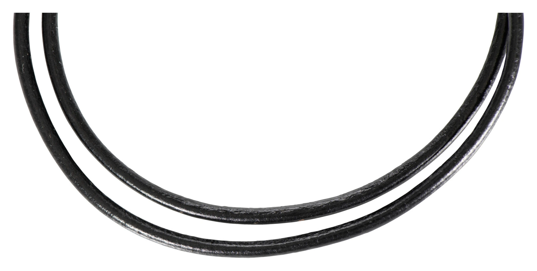 *Universel* collier en cuir lisse
