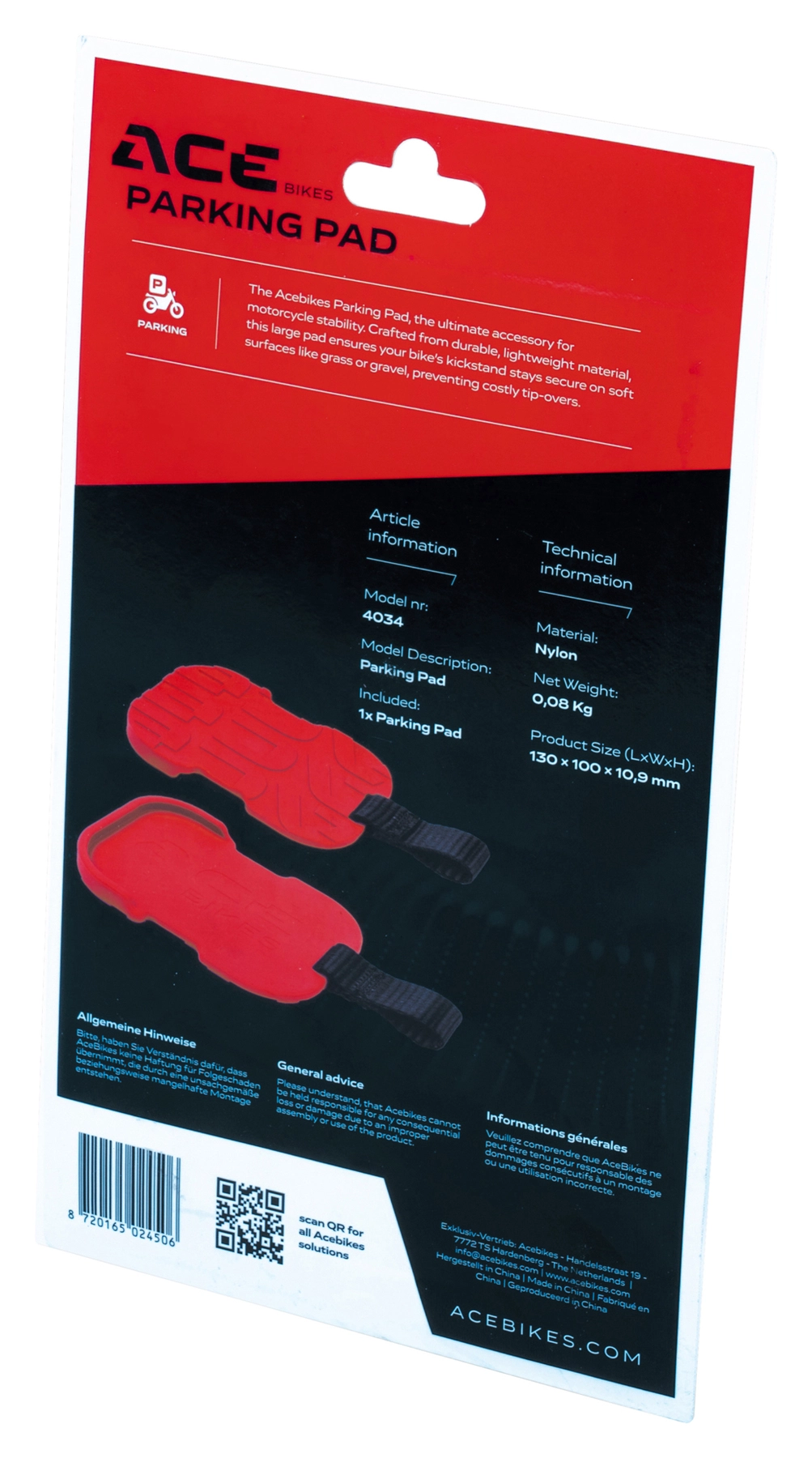 Side stand pad with loop