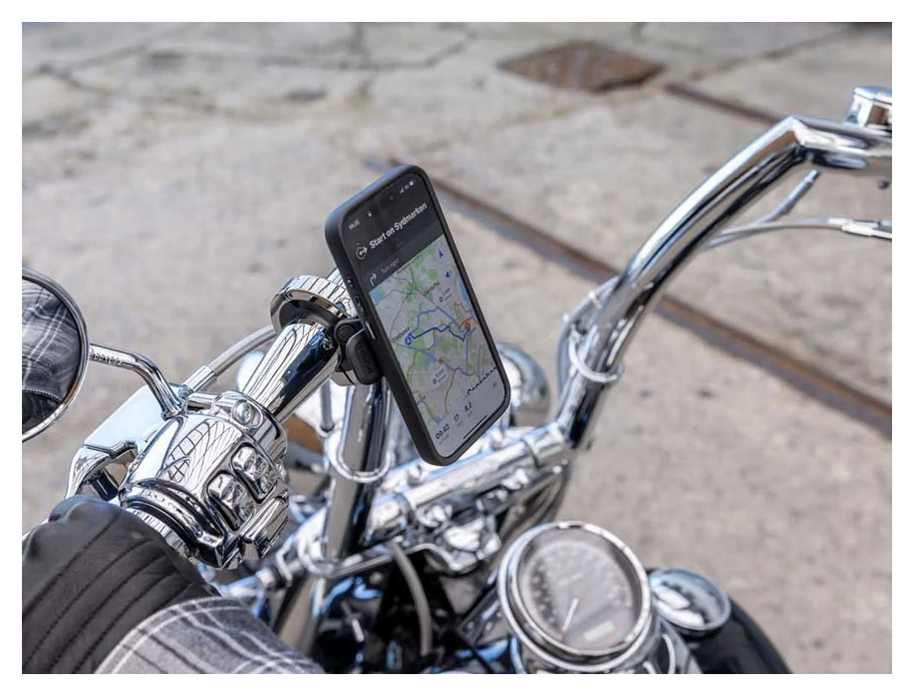 Handlebar Mount Pro, Chrome, Large