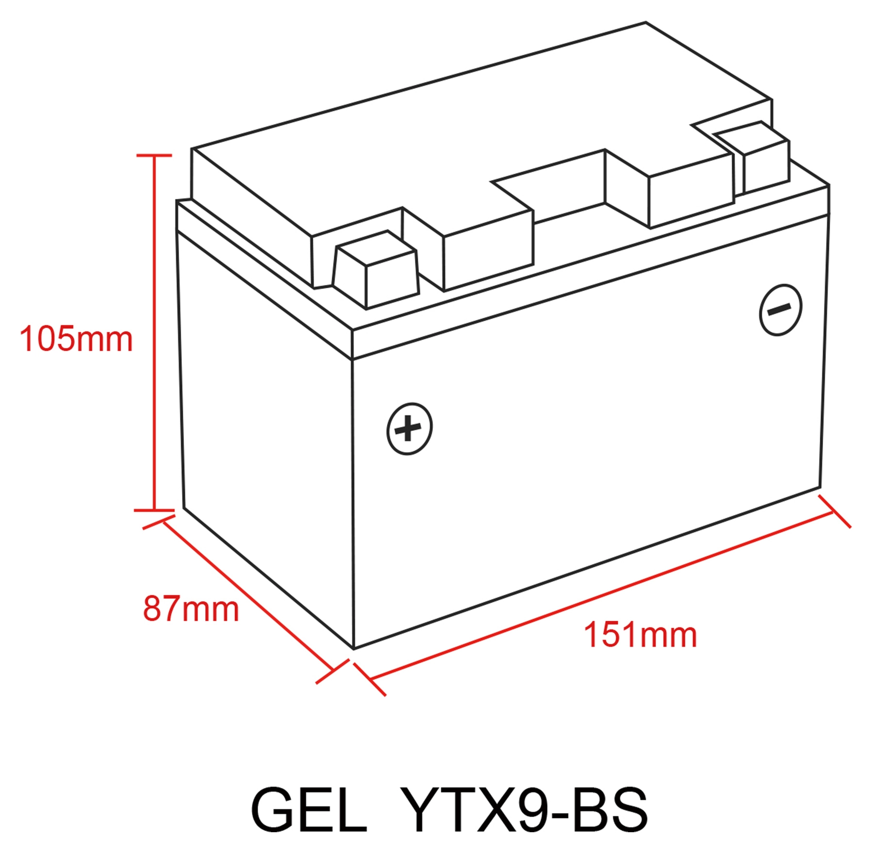 Batterie Au Gel, Rempliée Et Fermée