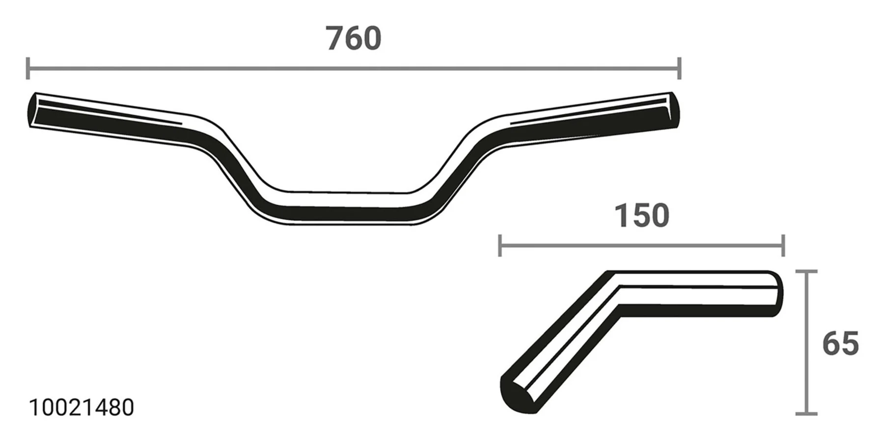 Superbike-Lenker Breite 760Mm