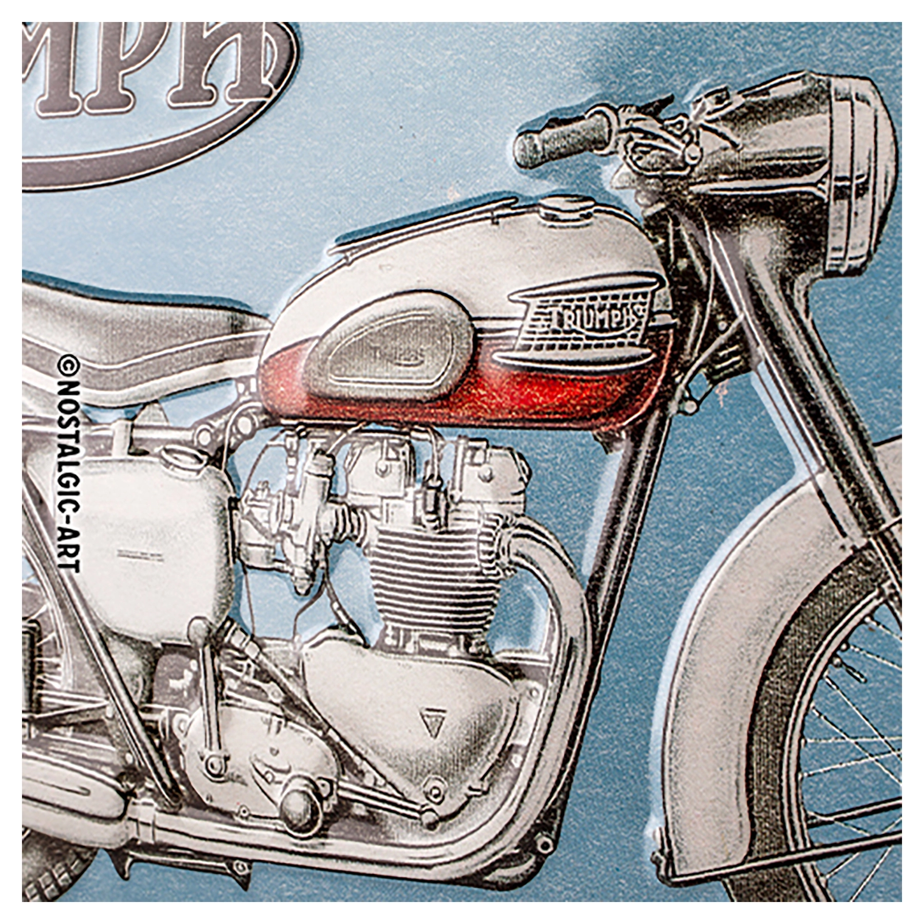 Targa metallica Triumph Bonneville