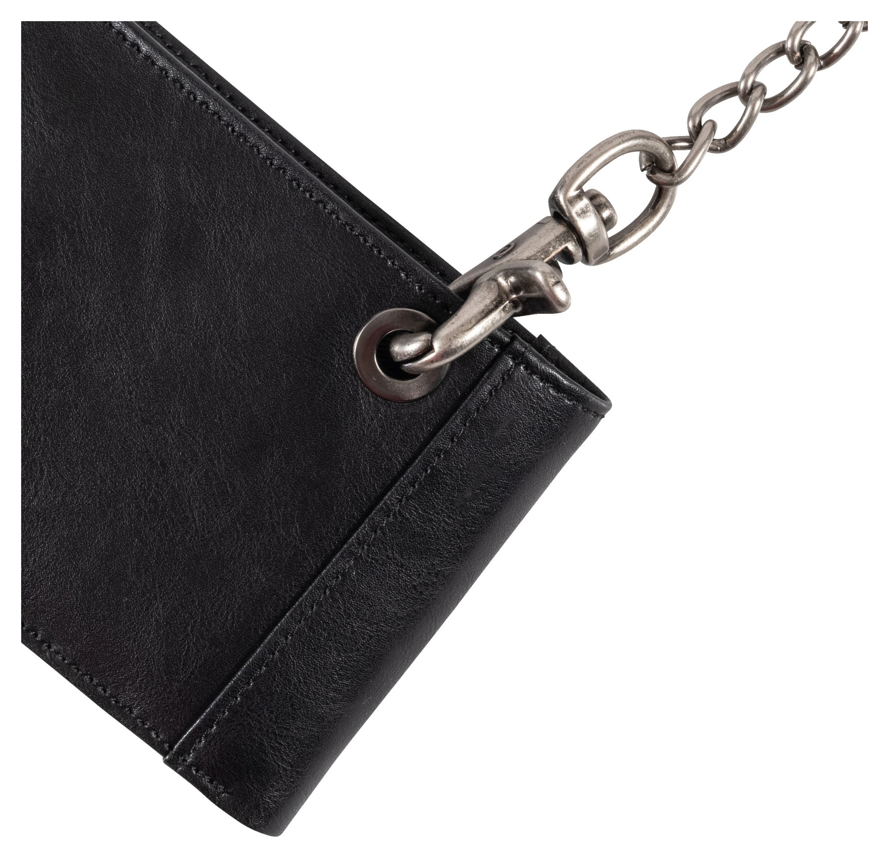 Porte-monnaie, similicuir, noir