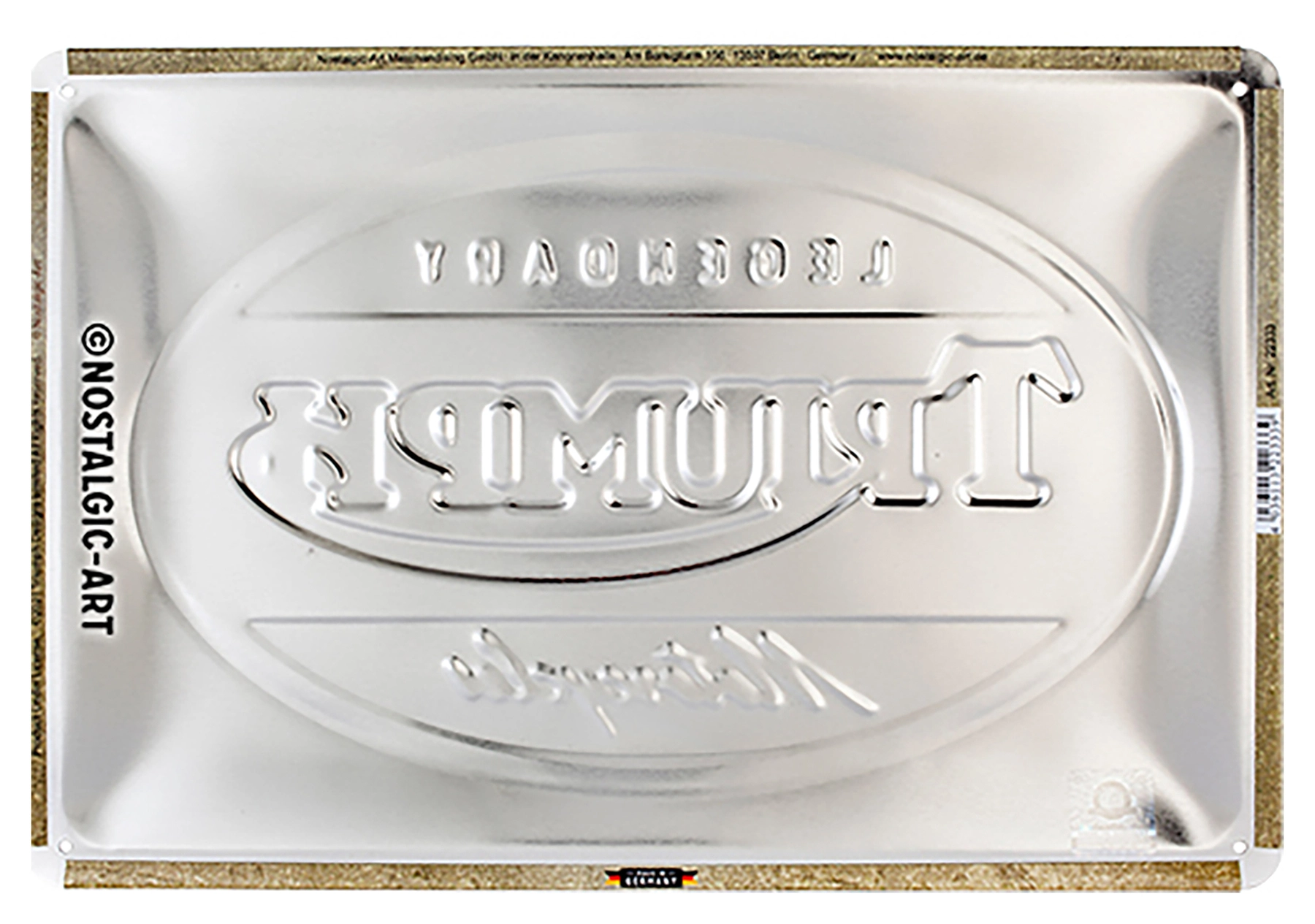 Metalen wandbord Triumph Motorcycle
