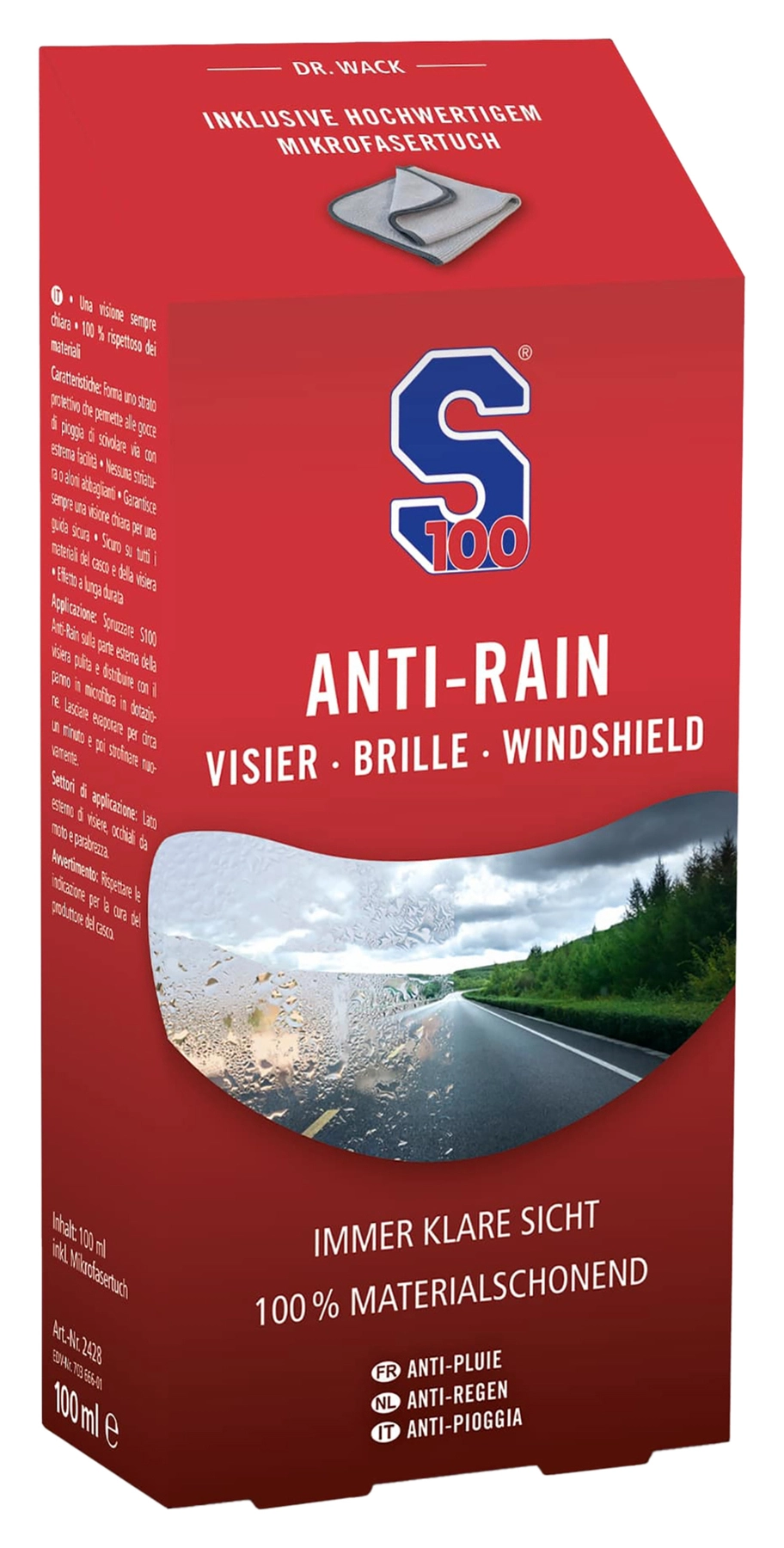 Anti-Rain incl. microfiber cloth, 100 ml