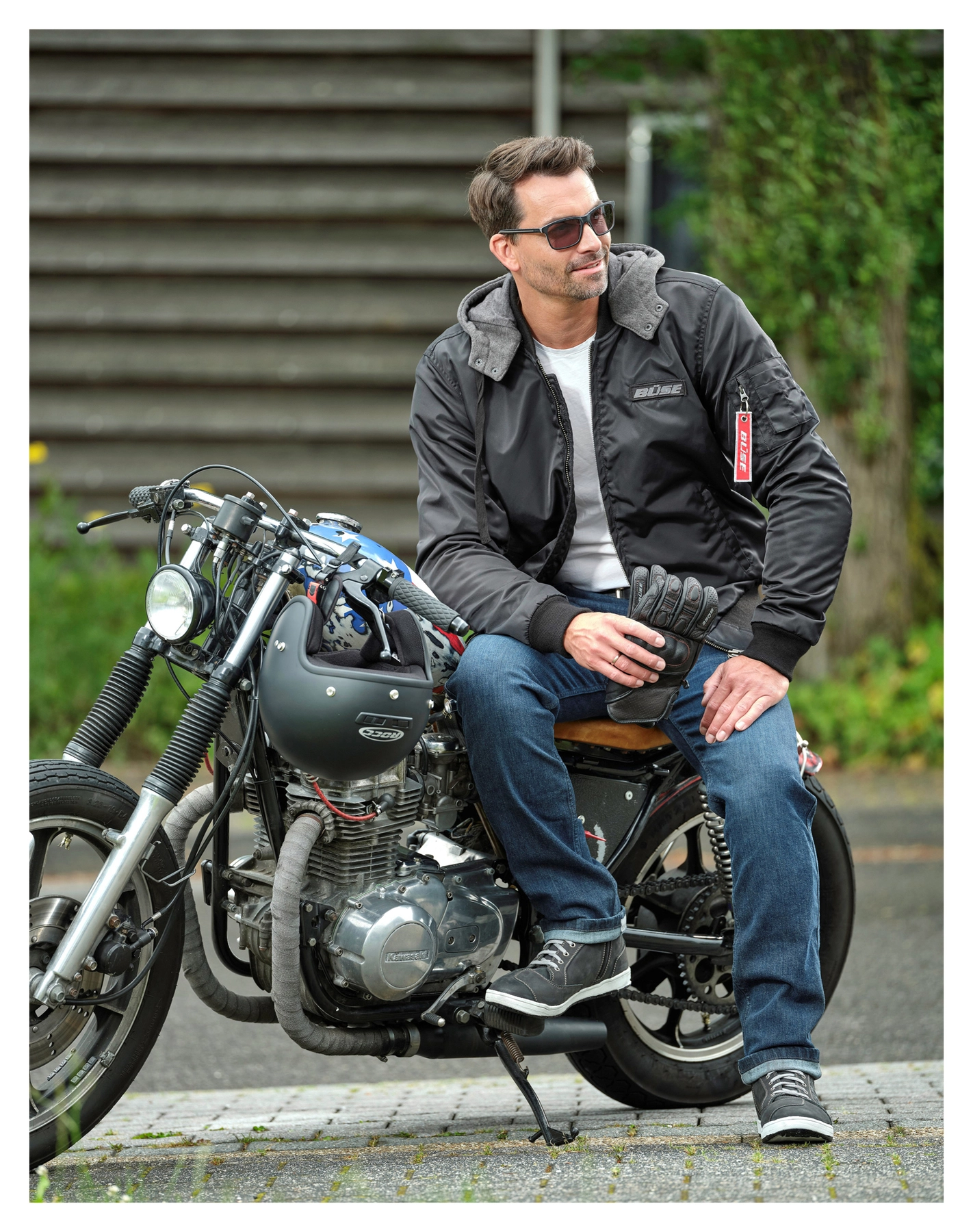 Motorcycle bomber shop