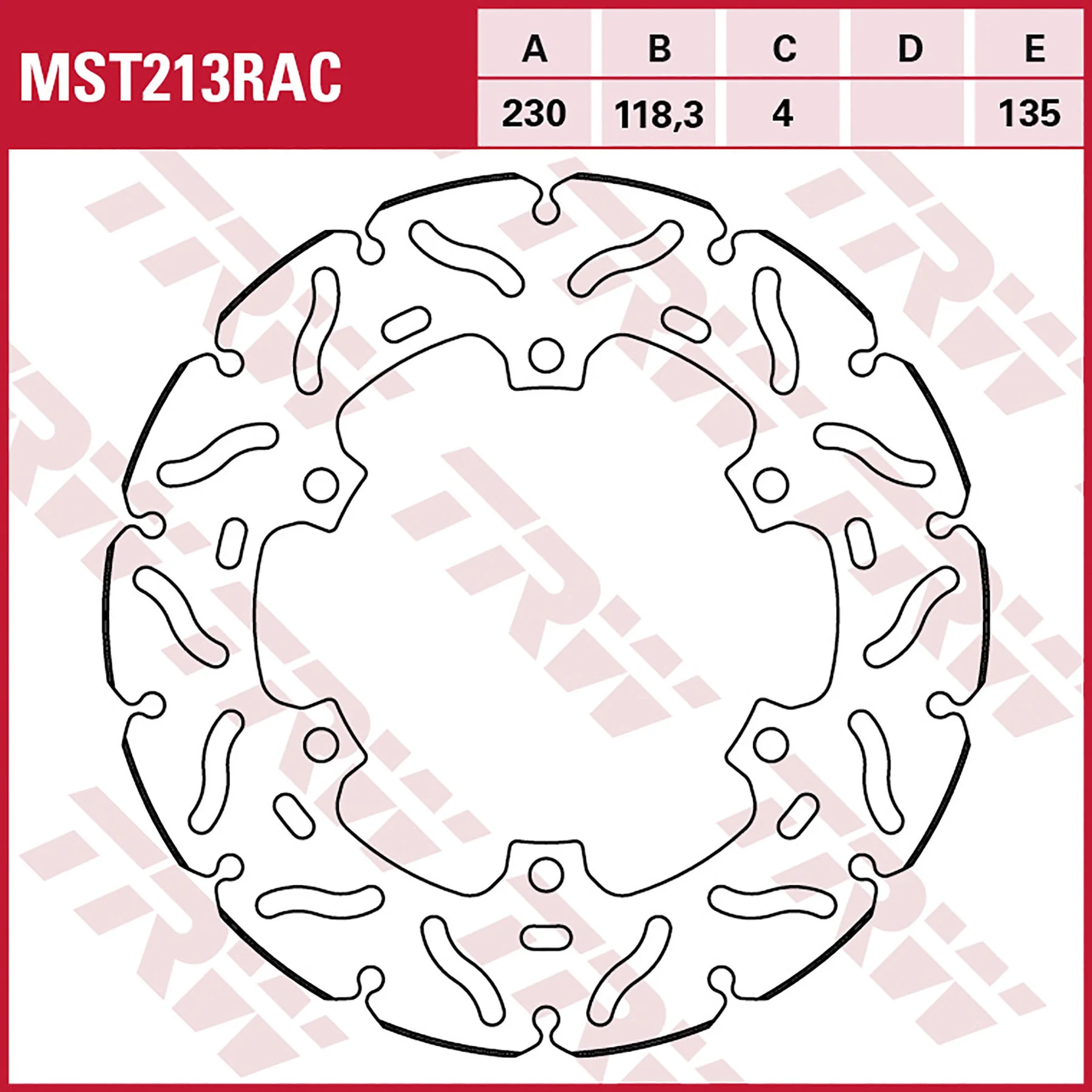 Bremsscheiben Racing, Hinten