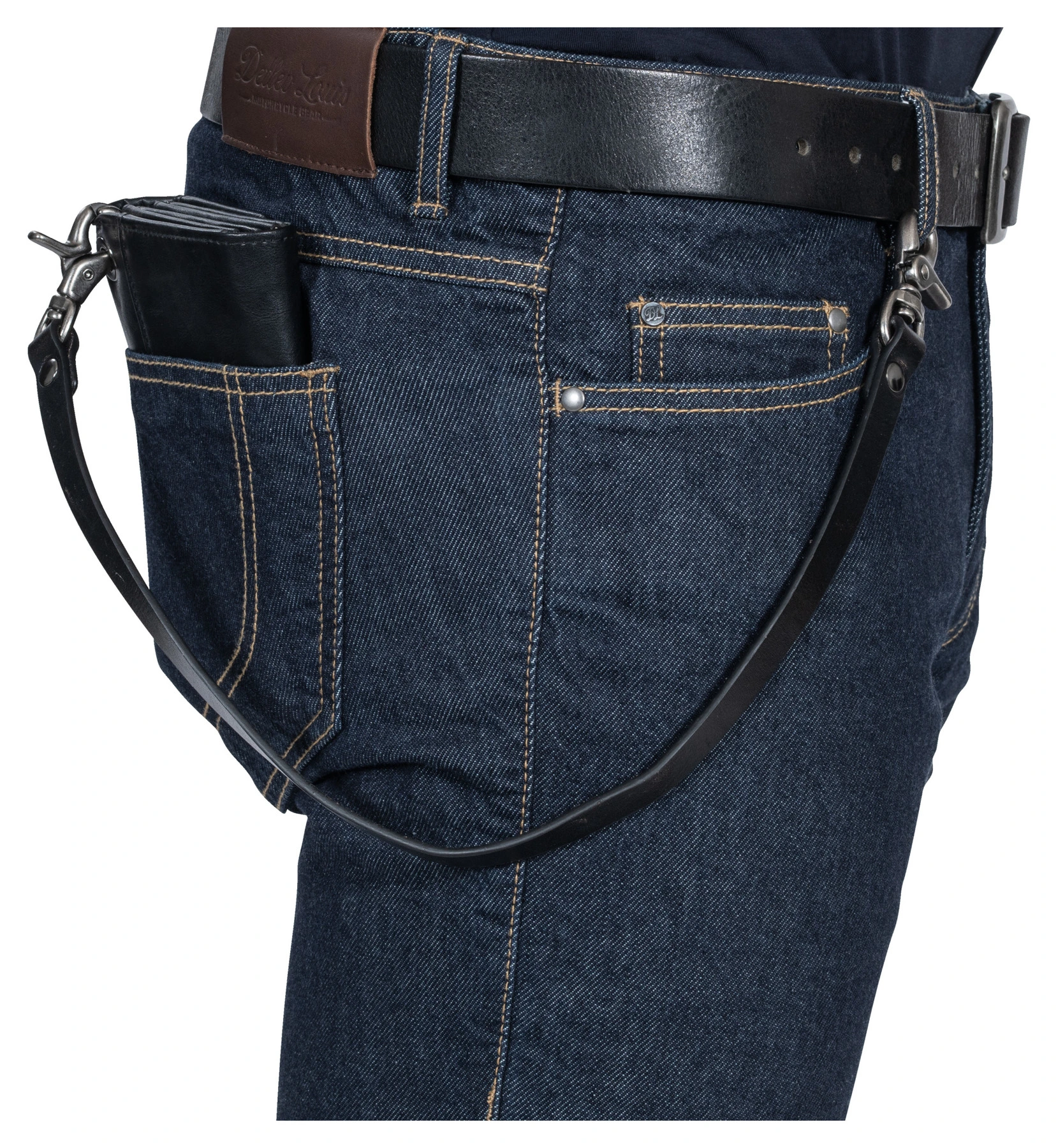 Lederkette für die Geldbörse, L: 58 cm