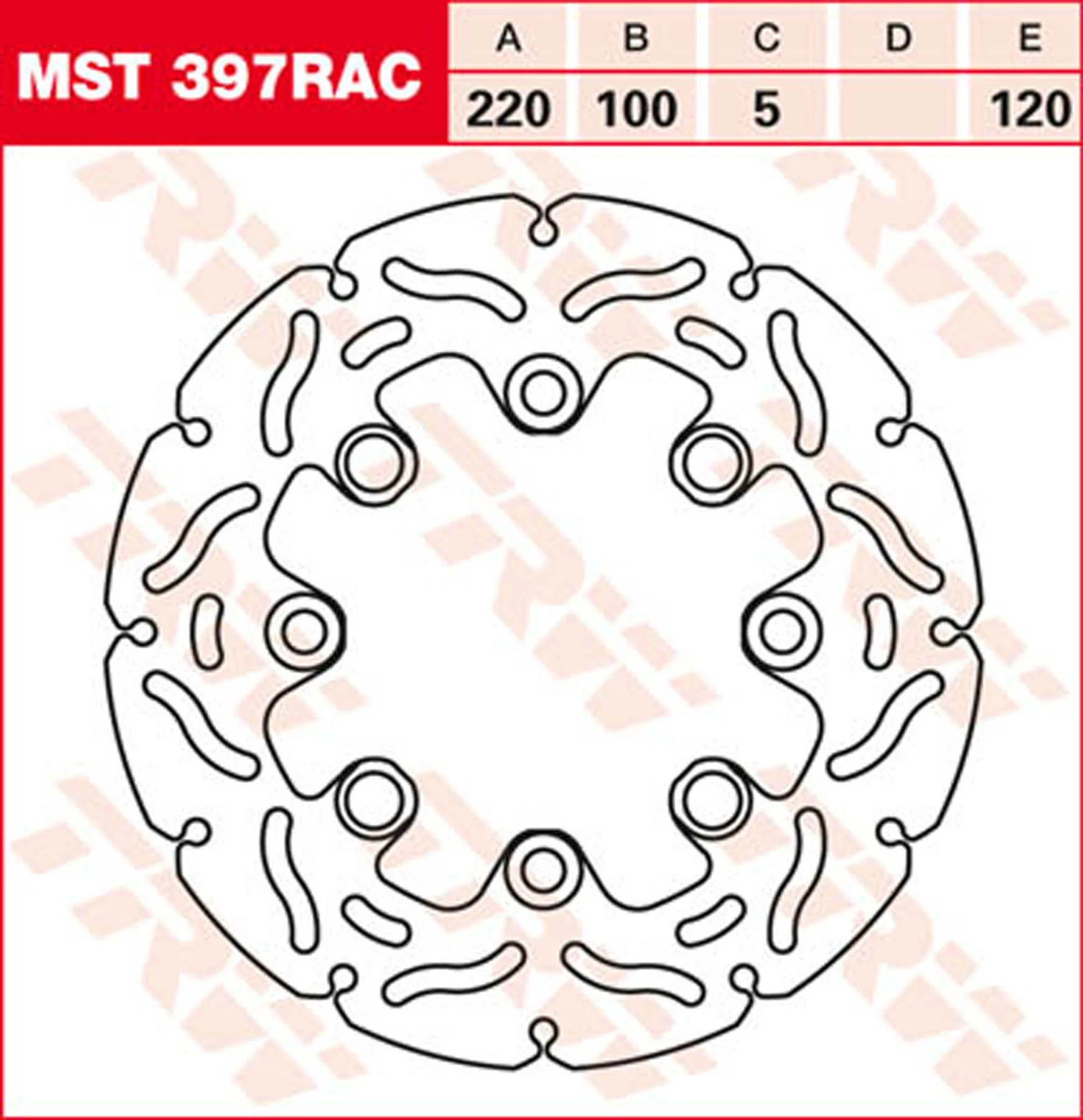 Bremsscheiben Racing, Hinten