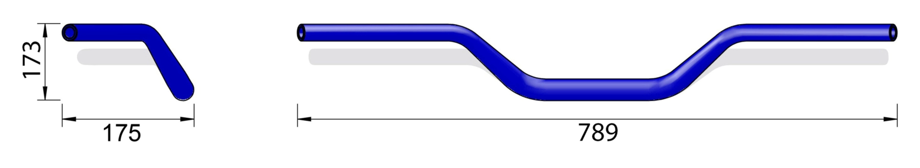 X-Bar Alu-Lenker Naked Bike X02, B:789mm