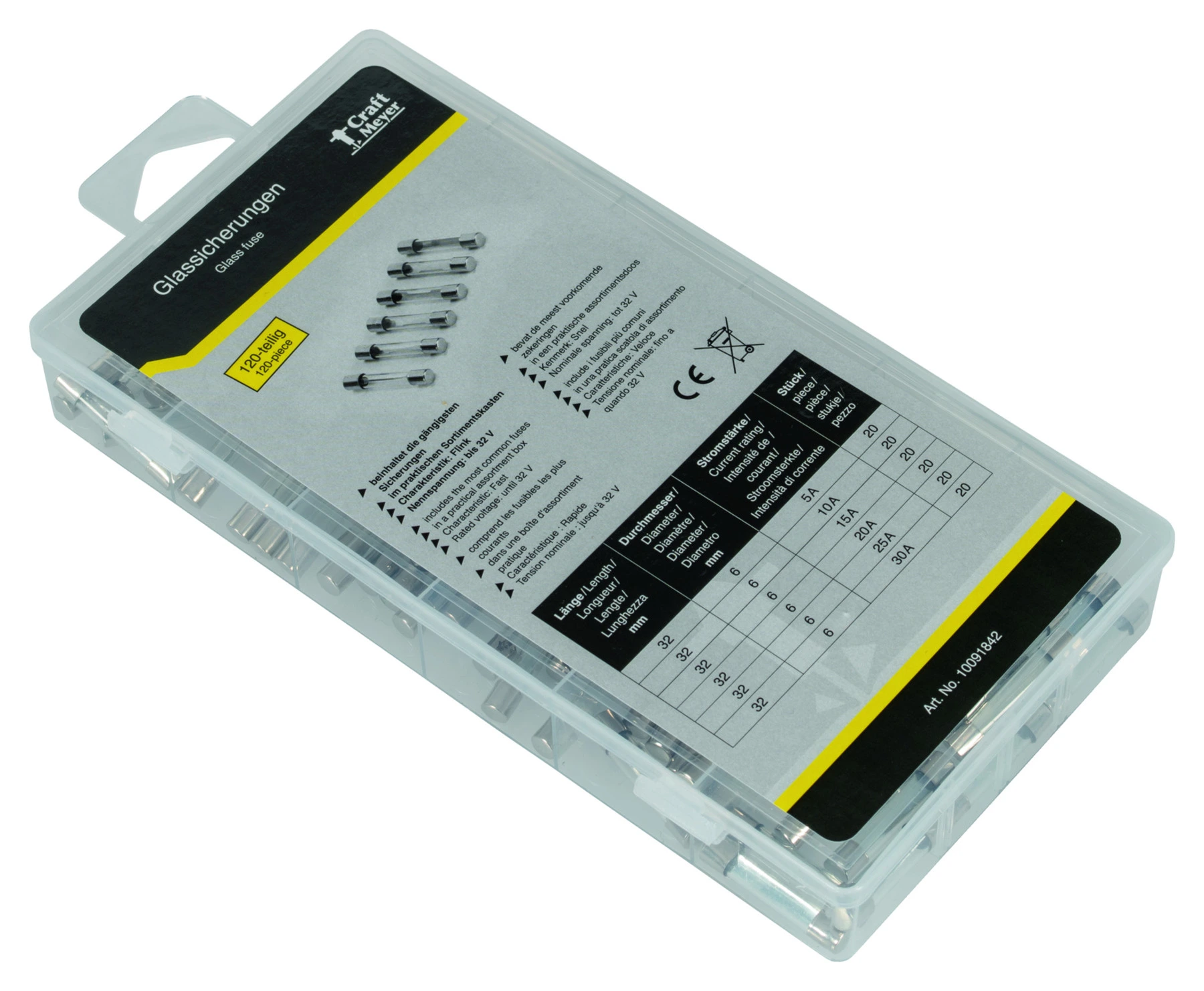 Sortimentsbox mit 32 mm Glassicherungen