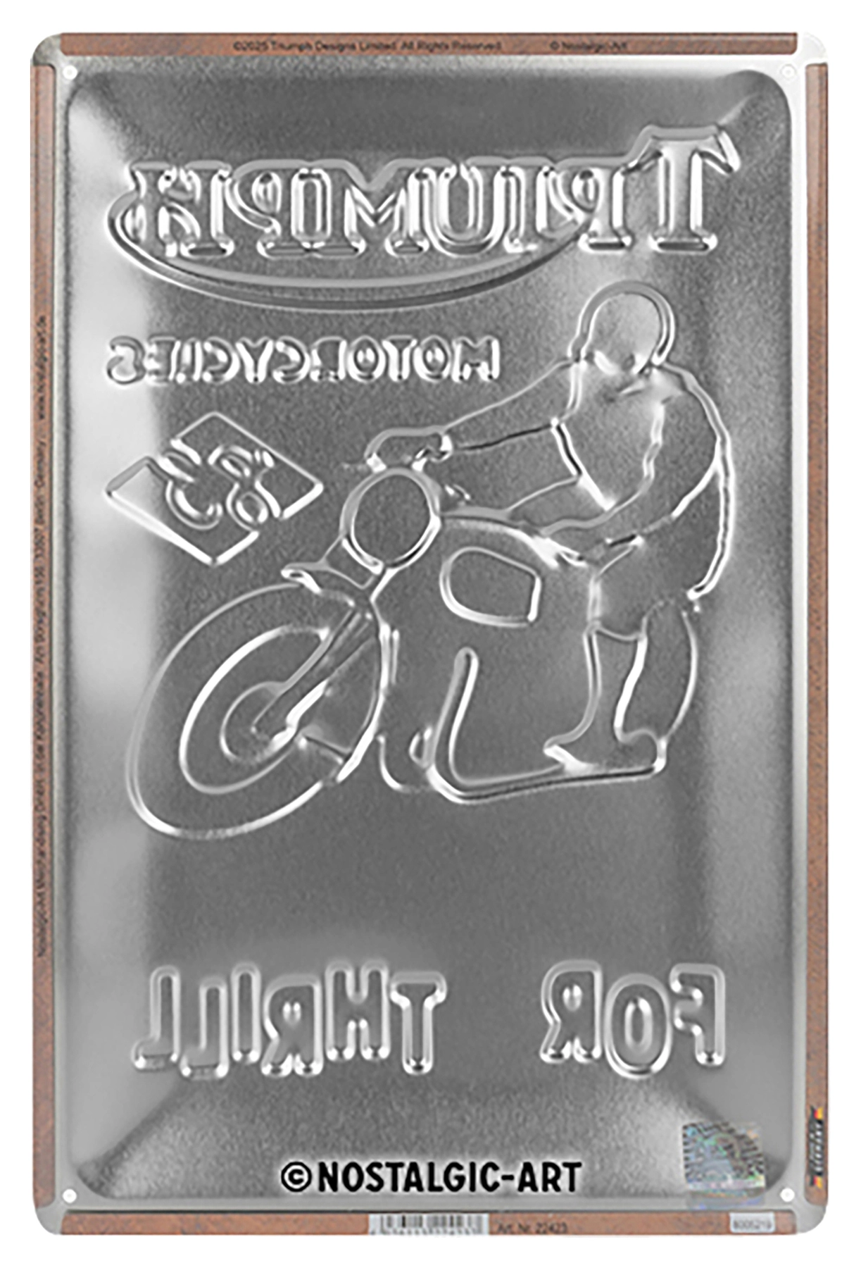 Blikskilt Motorcykel