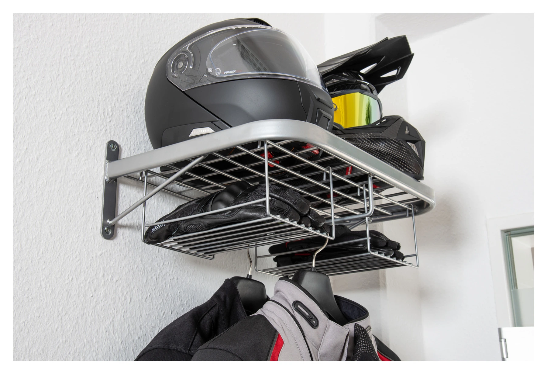 Biker Motorrad Garderobe Duo silber