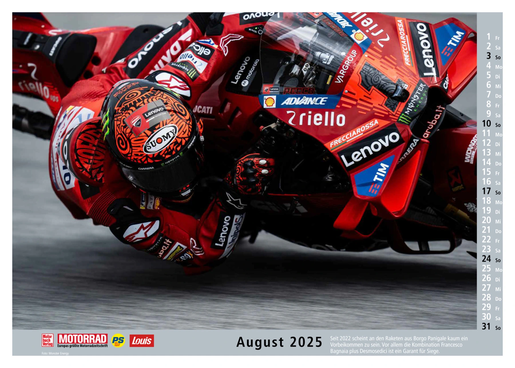 Motorbuch Verlag MOTORRAD-GRAND PRIX 25 KALENDER 475X330MM, 13BL.