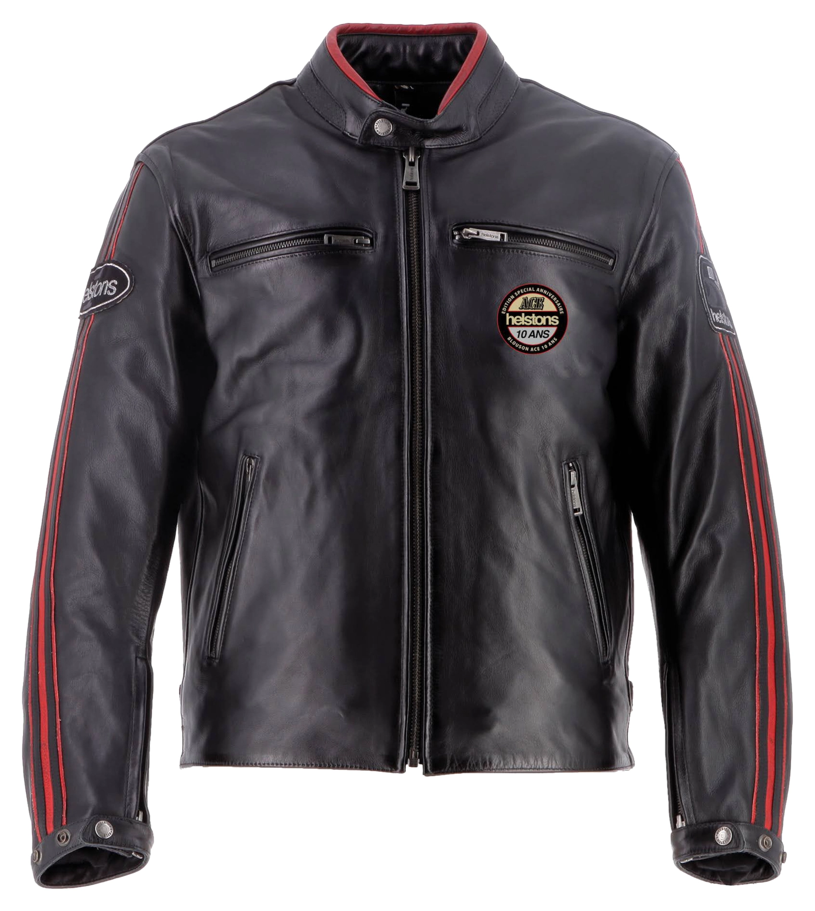 Helstons HELSTONS ACE 10ANS GR.XL LEATHER JACKET BLACK