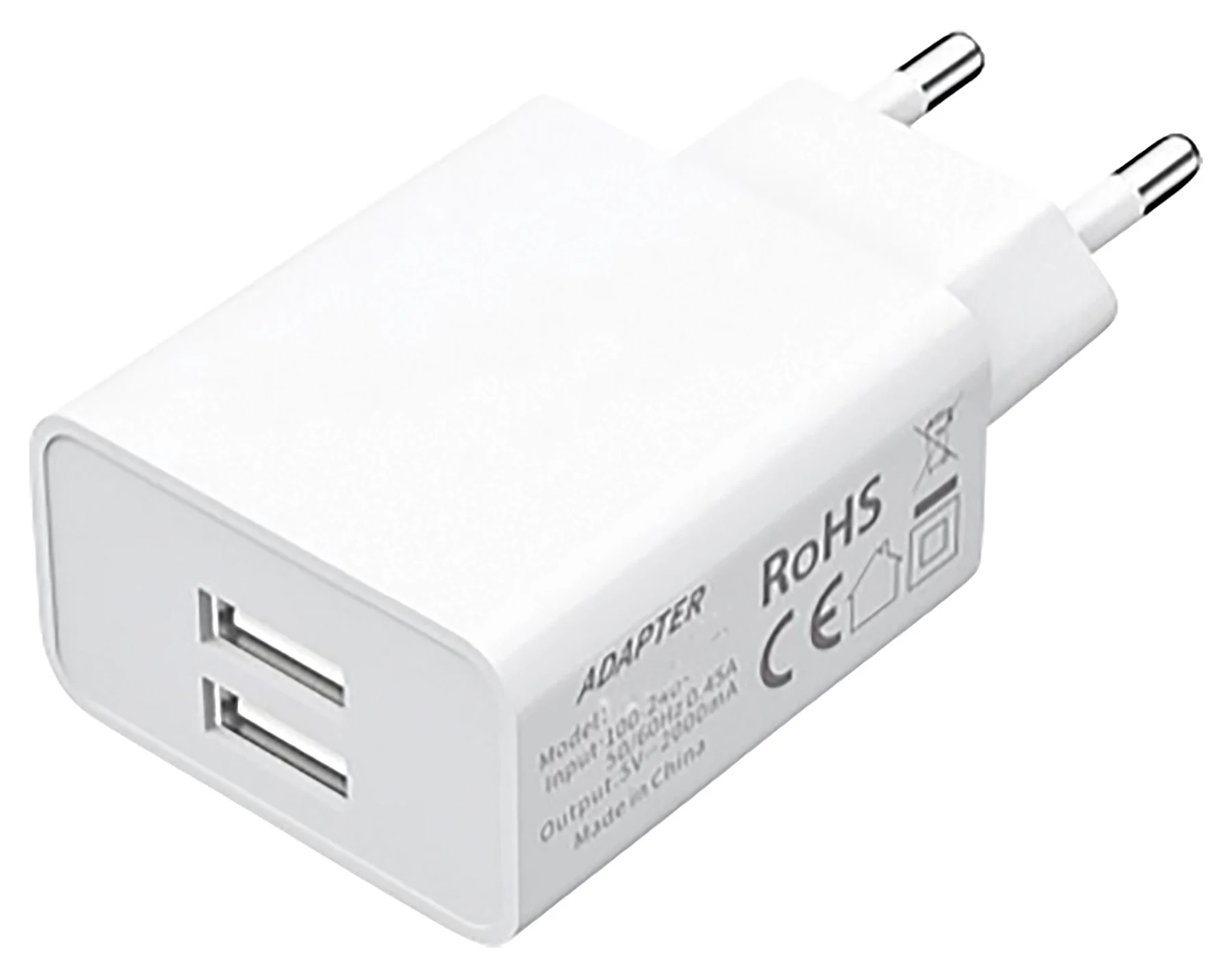 Fiche charge universelle av. 2 ports USB