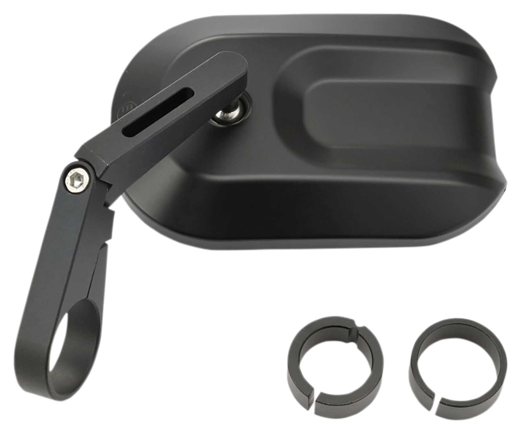 SHIN YO 301-077 Handlebar End Mirrors – Pair, Black Plastic, Round, E-Approved