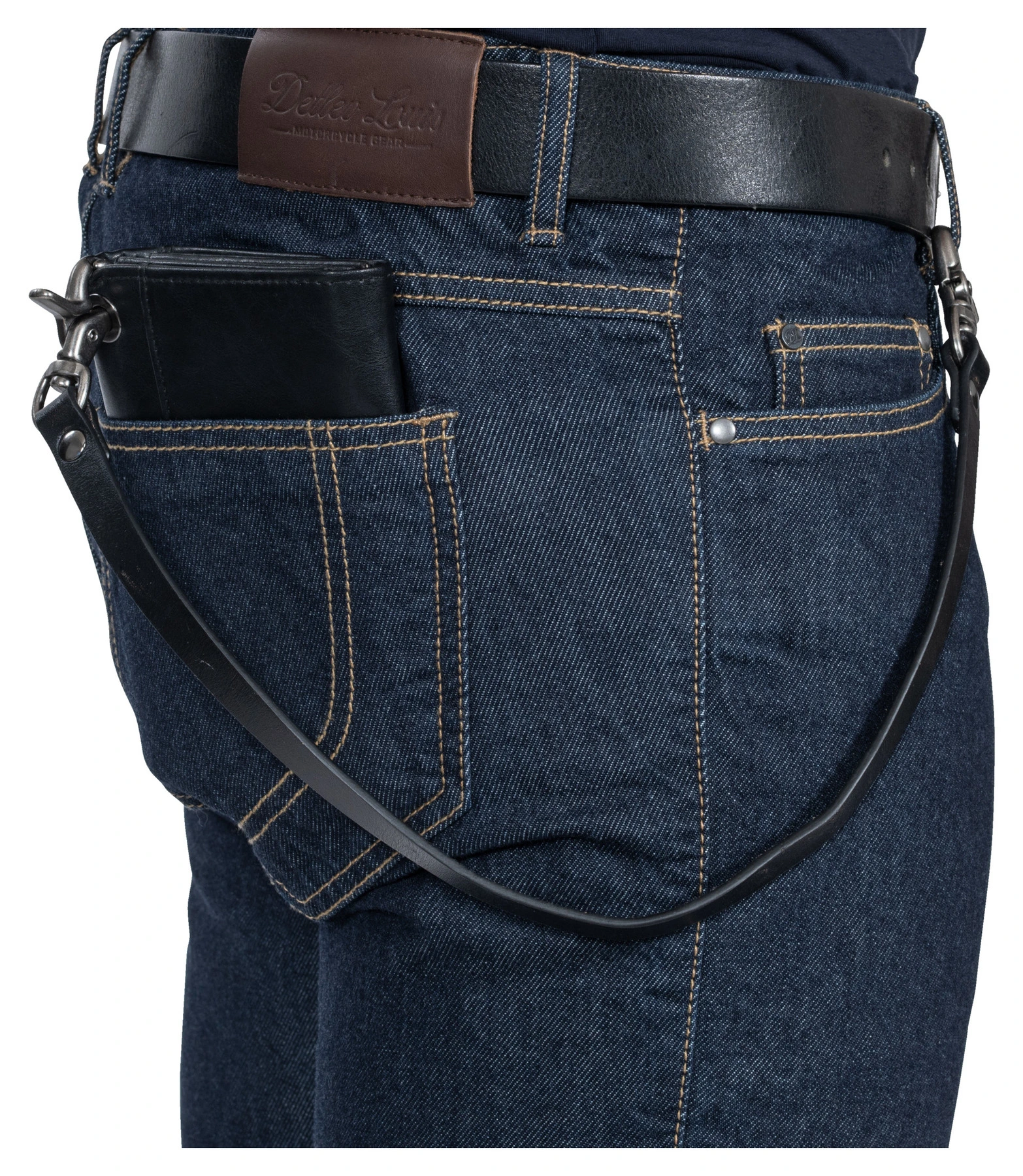Lederkette für die Geldbörse, L: 58 cm