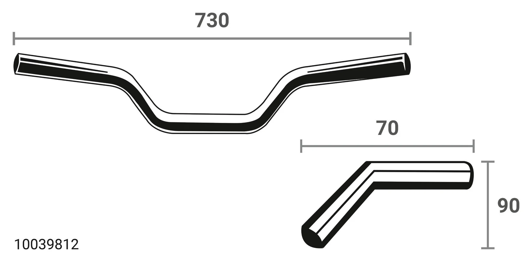 Alu-Lenker Street Breite 730Mm