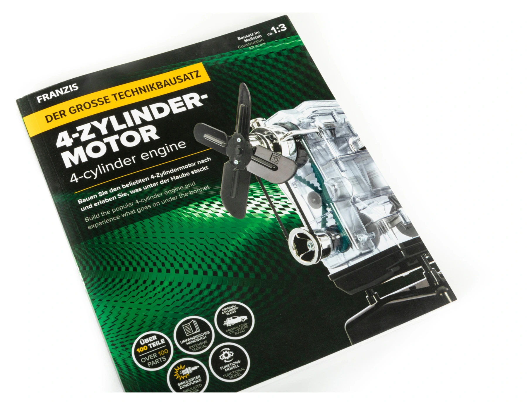Das FRANZIS Lernpaket 4-Zylinder-Motor