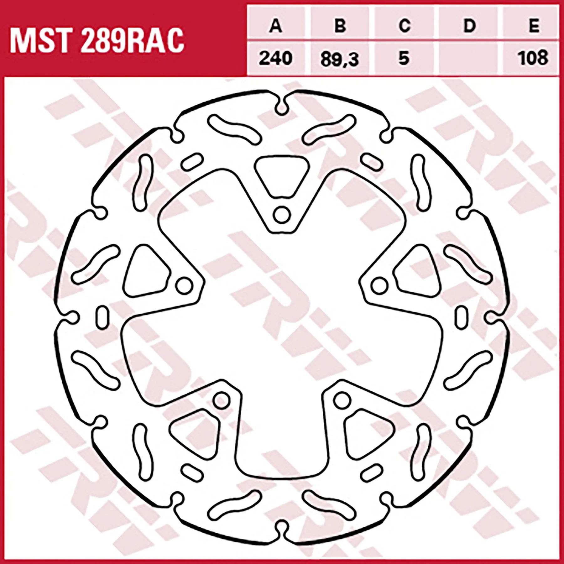 Bremsscheiben Racing, Hinten