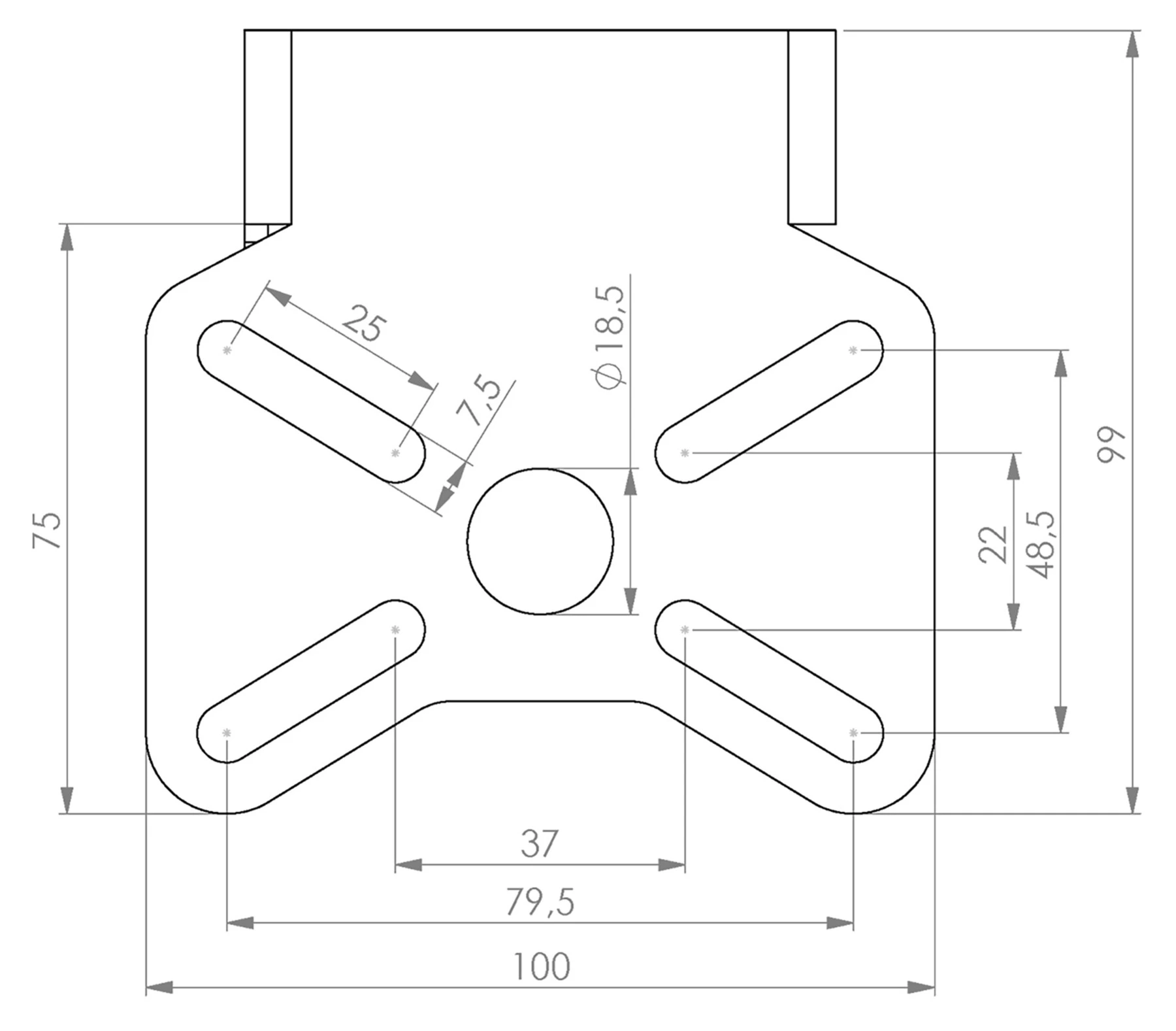 Portatarga universale Akron-RS PRO