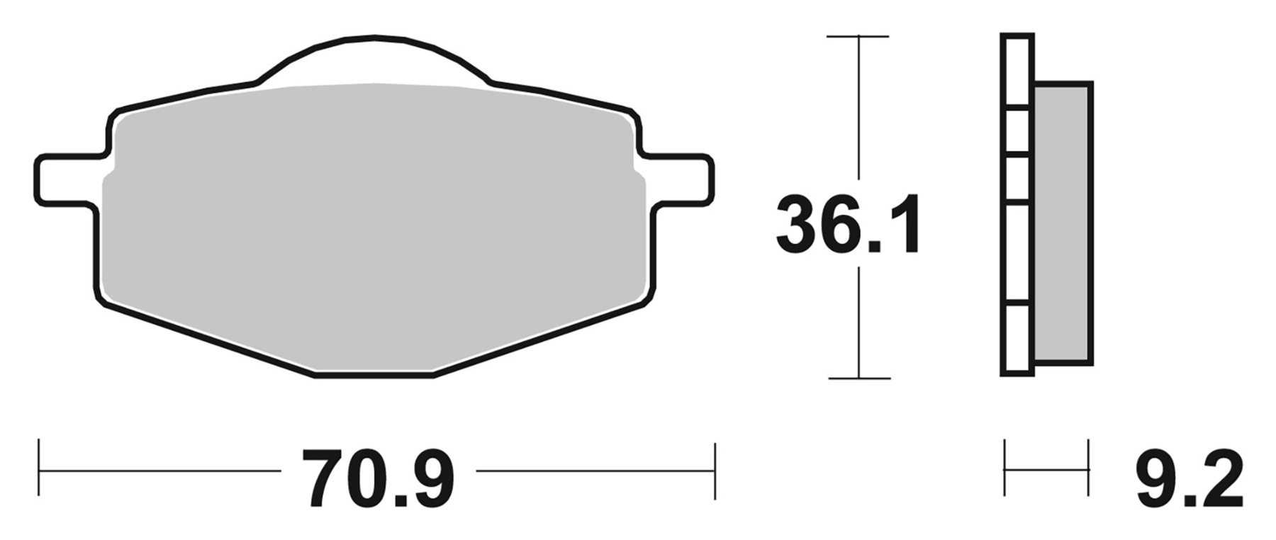 Pastiglie freno in ceram.organ. carbonio