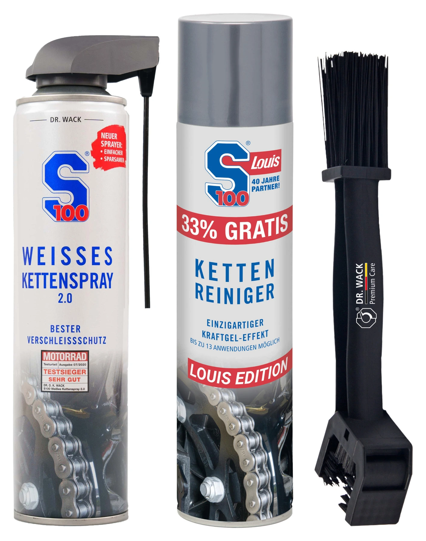 Set: Chain cleaner 400 ml, white