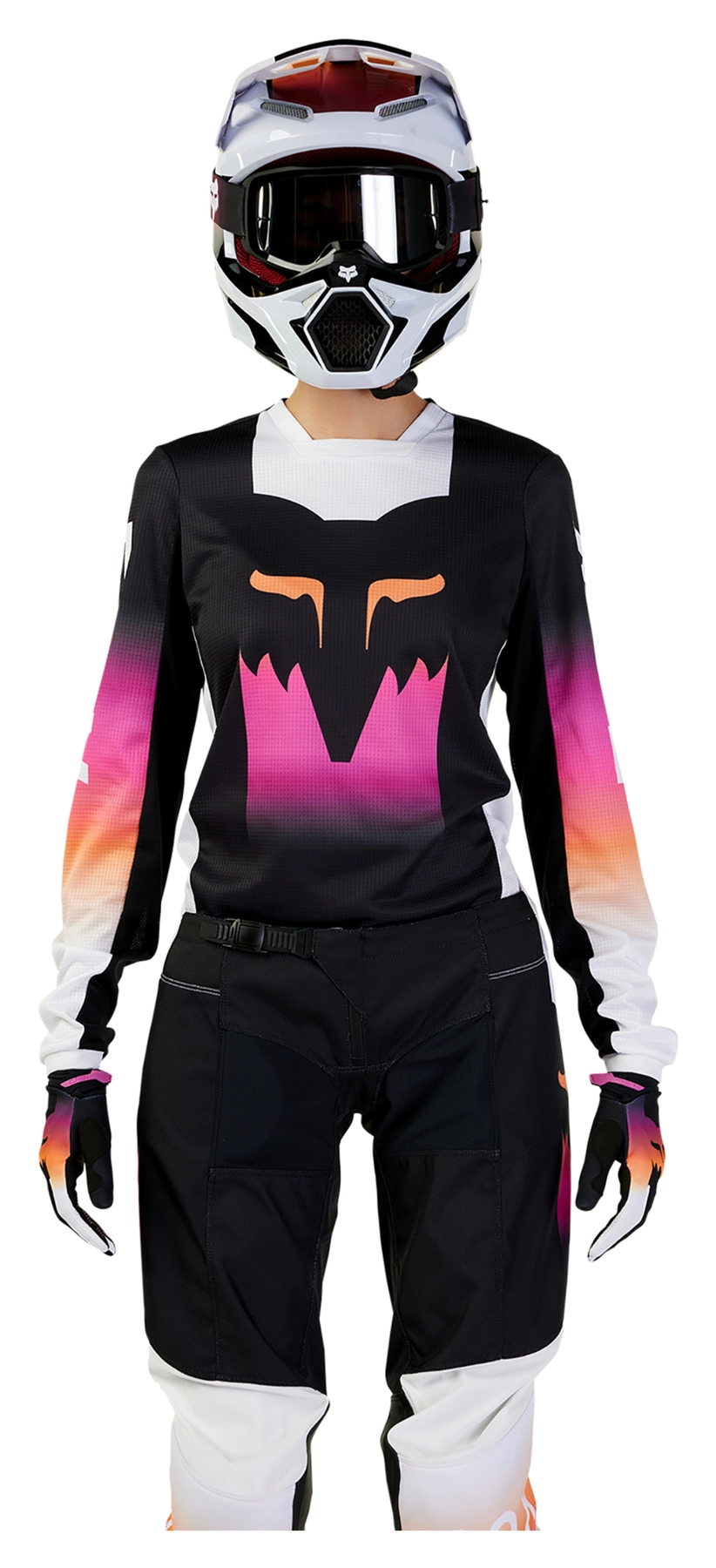 Fox FOX WOMENS 180 FLORA SIZE L JERSEY BLACK PINK