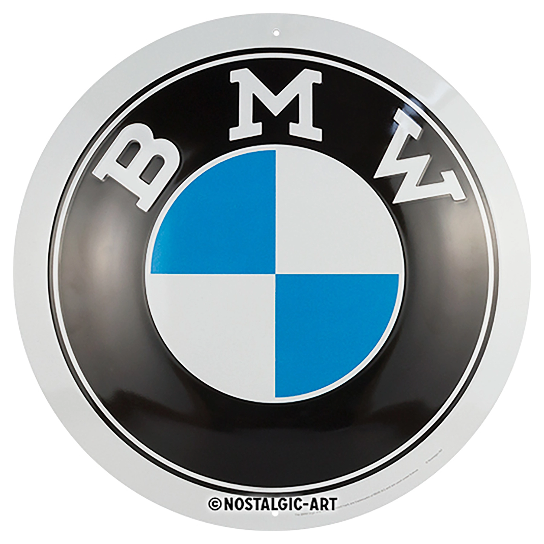 Tin Sign, Round, 3D Embossed