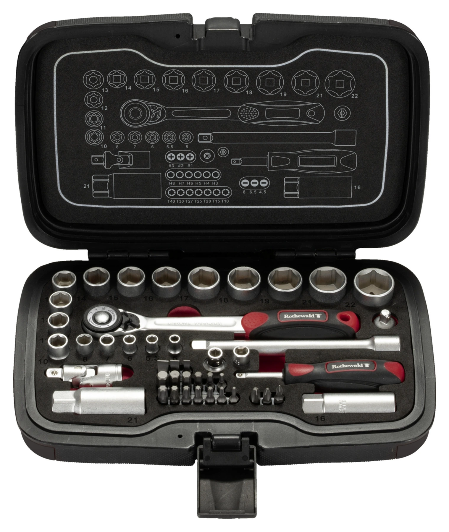 Socket Wrench Set, 45-Piece