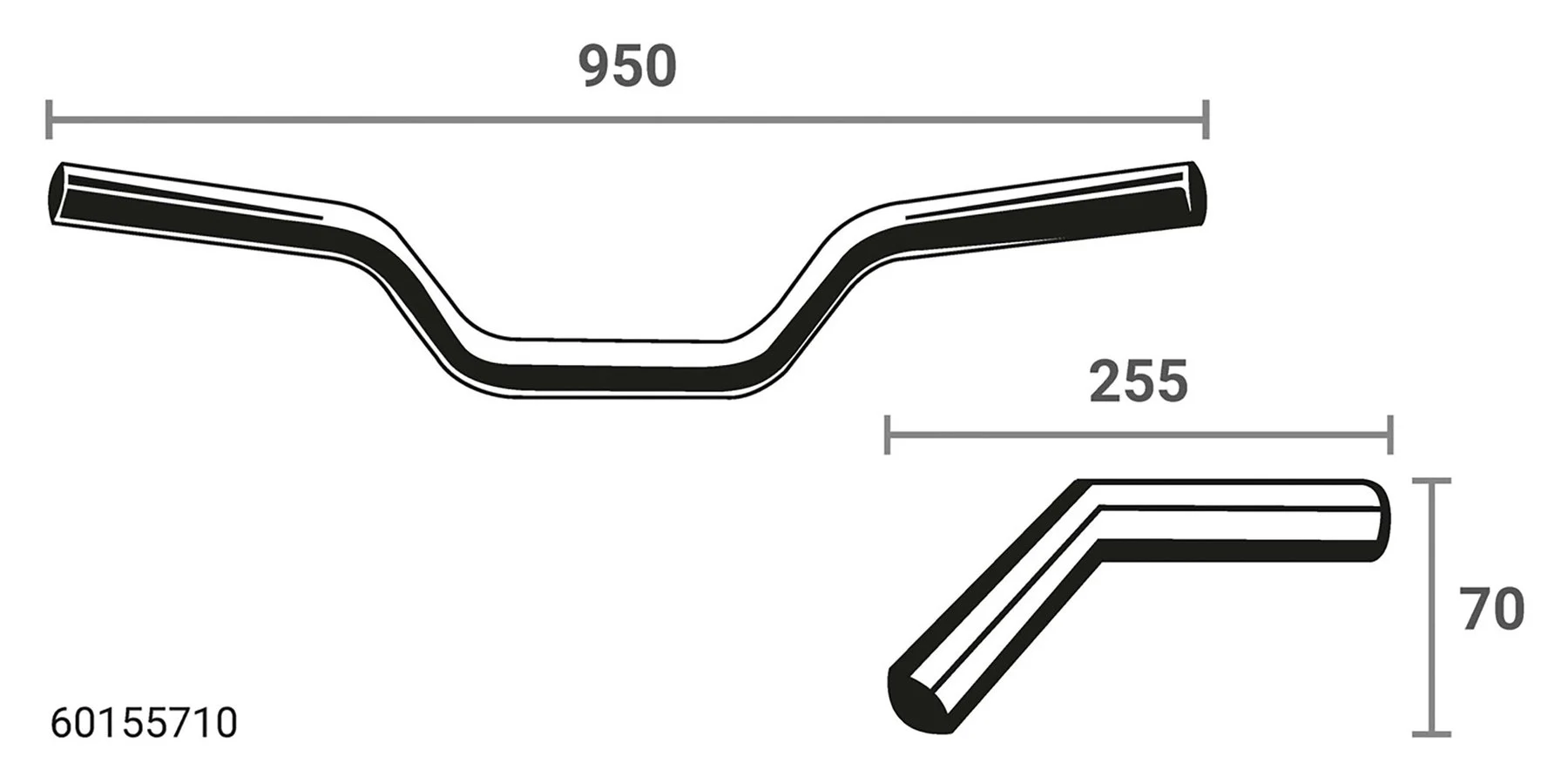 Lenker Old-Style Breite 950Mm