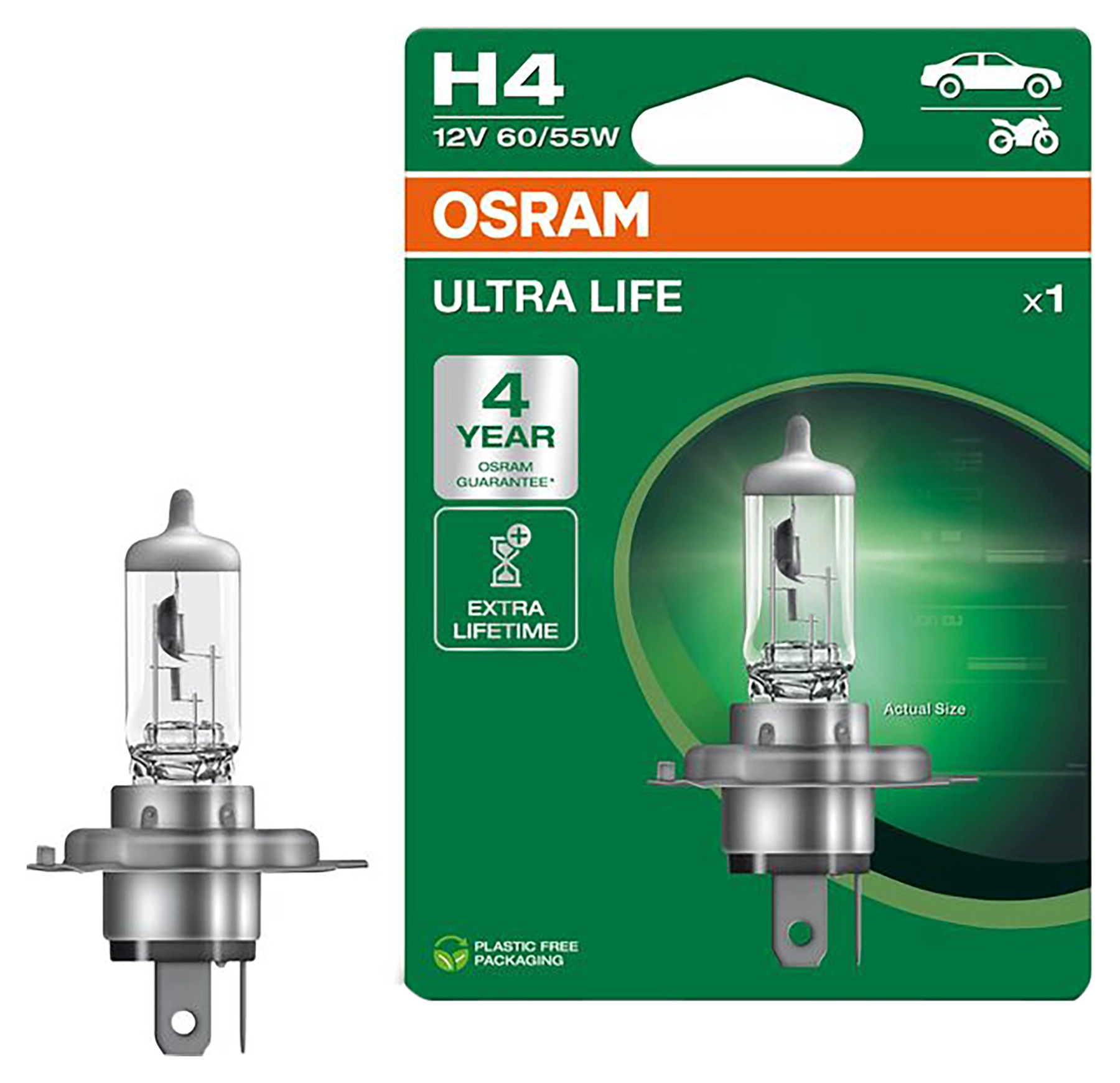 Ultra Life H4 Halogen Bulb