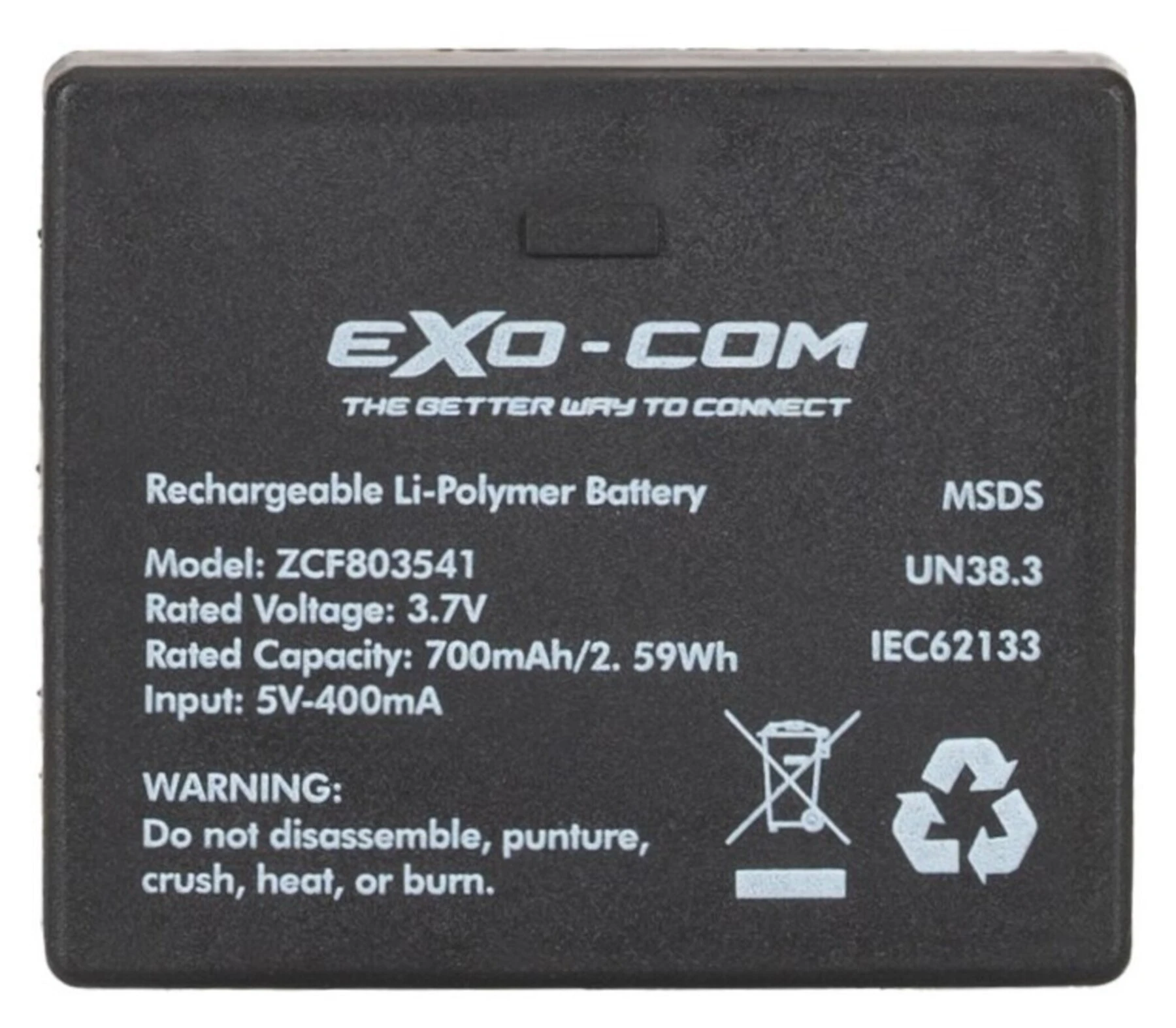 BATTERIA DI RICAMBIO SCORPION EXO-COM