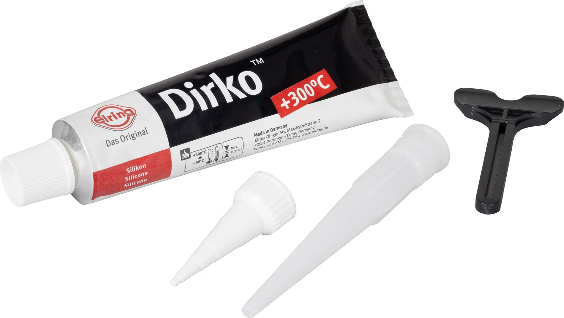 Silicone Dirko ProfiPress HT Preto Alta Temperatura Elring 200ml - Cód