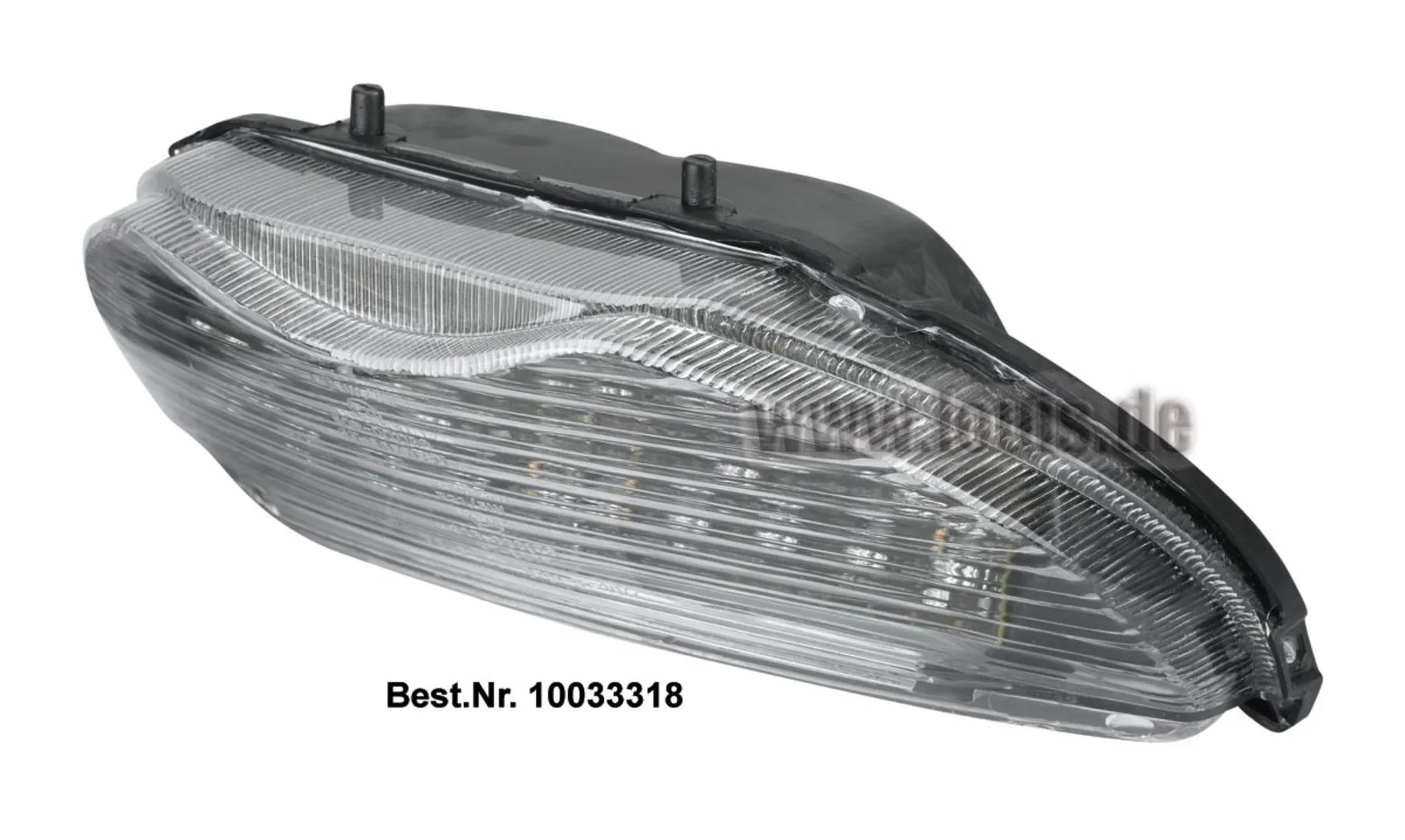 LED-baglys af klar glas