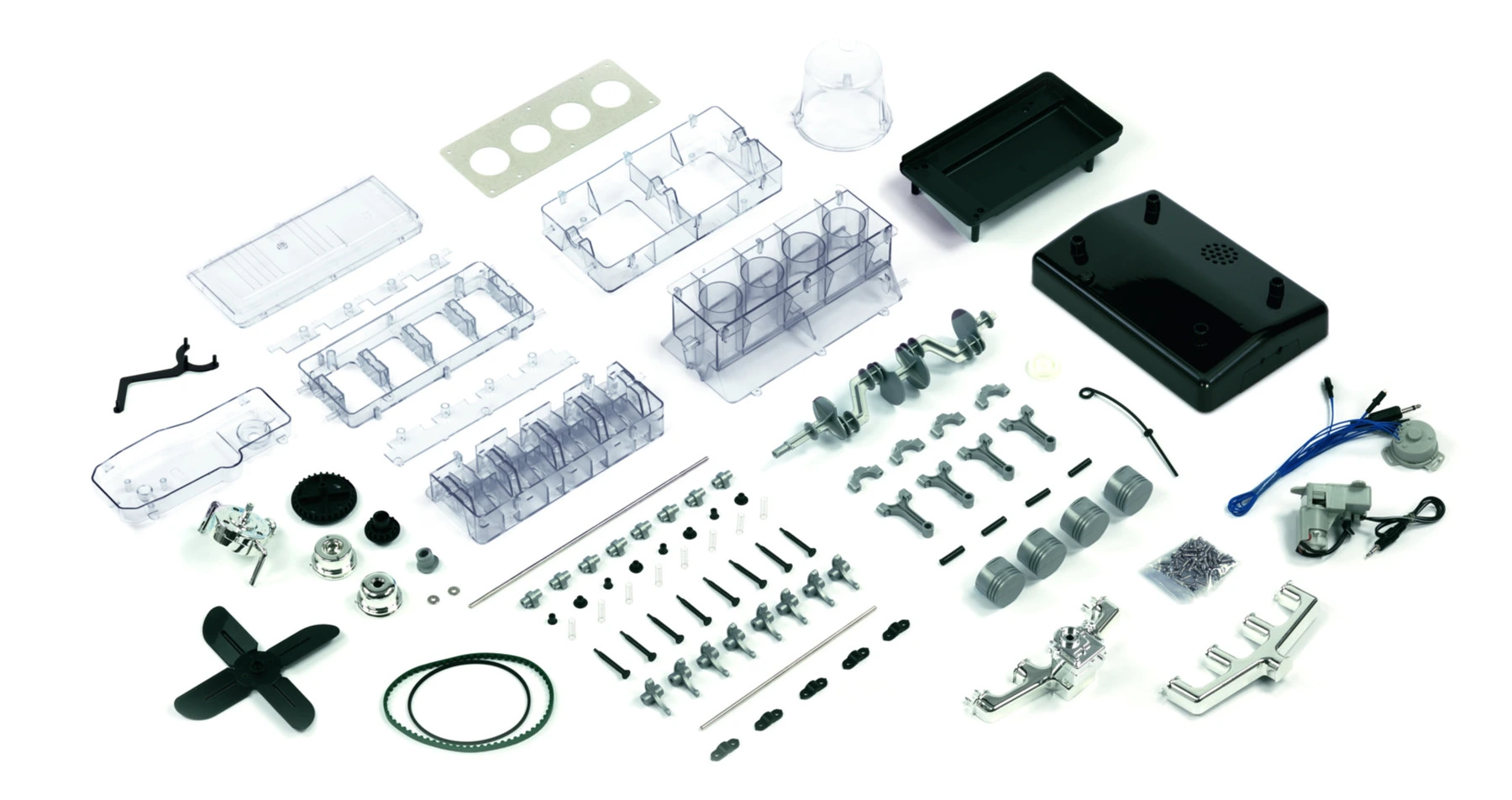 Das FRANZIS Lernpaket 4-Zylinder-Motor
