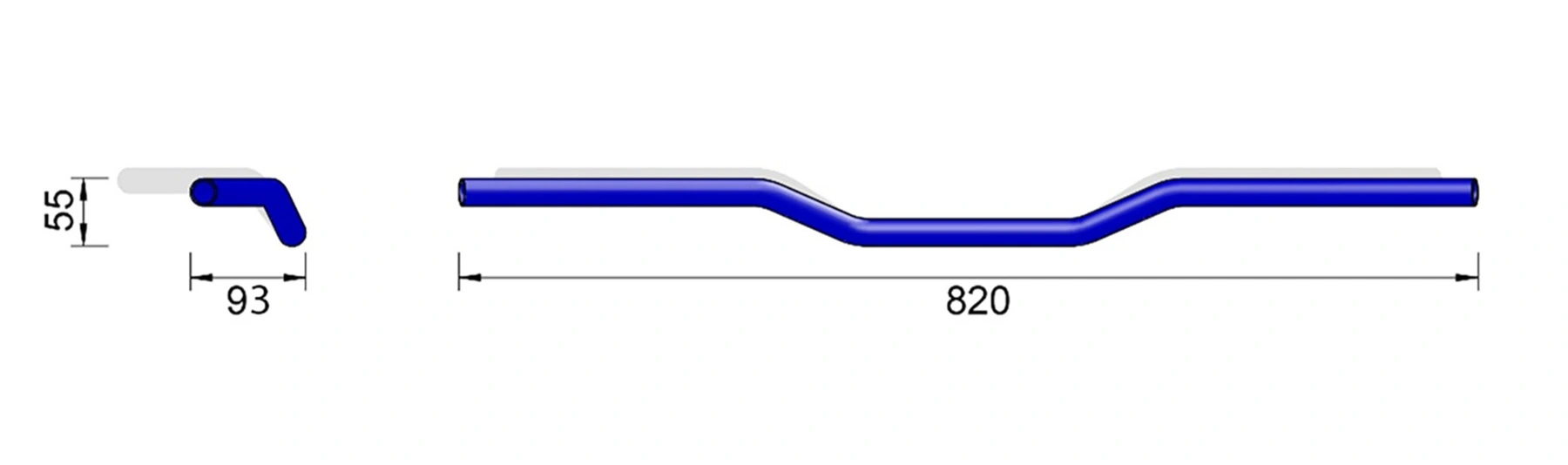 Aluminium Street Bar A00, 7/8 inch
