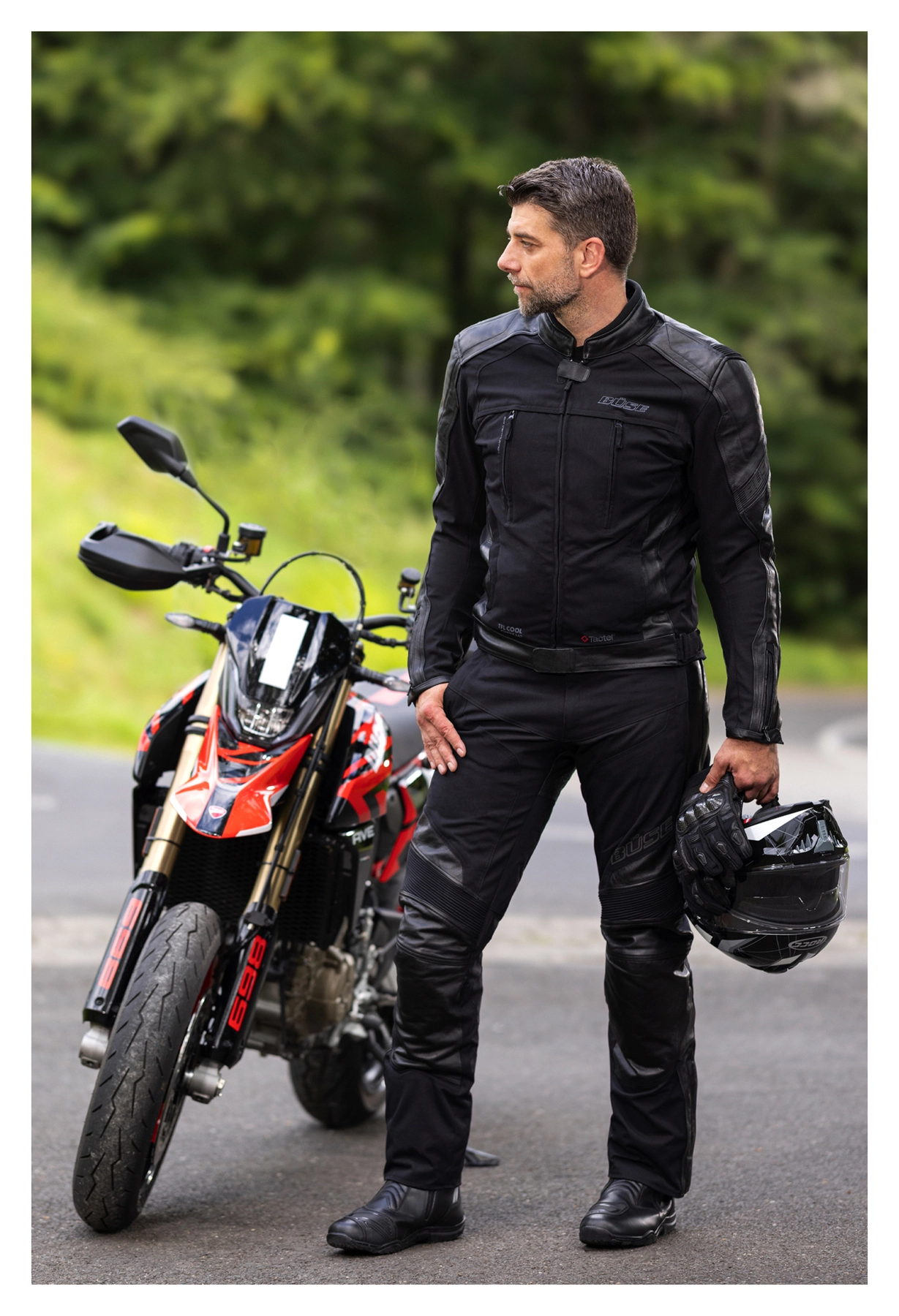 Novaro Textil/Lederjacke