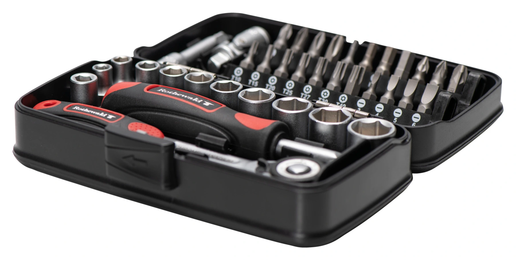 Socket wrench set 38 pieces, metric