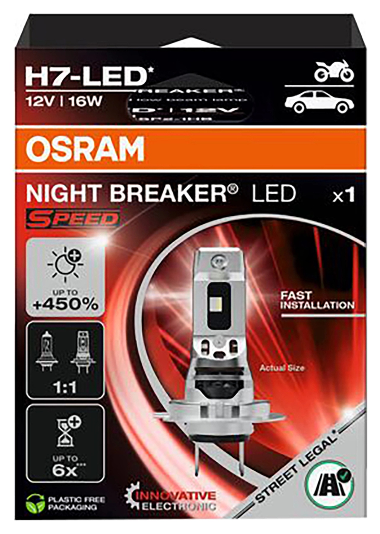 Night Breaker LED-Lampe Speed H7 450