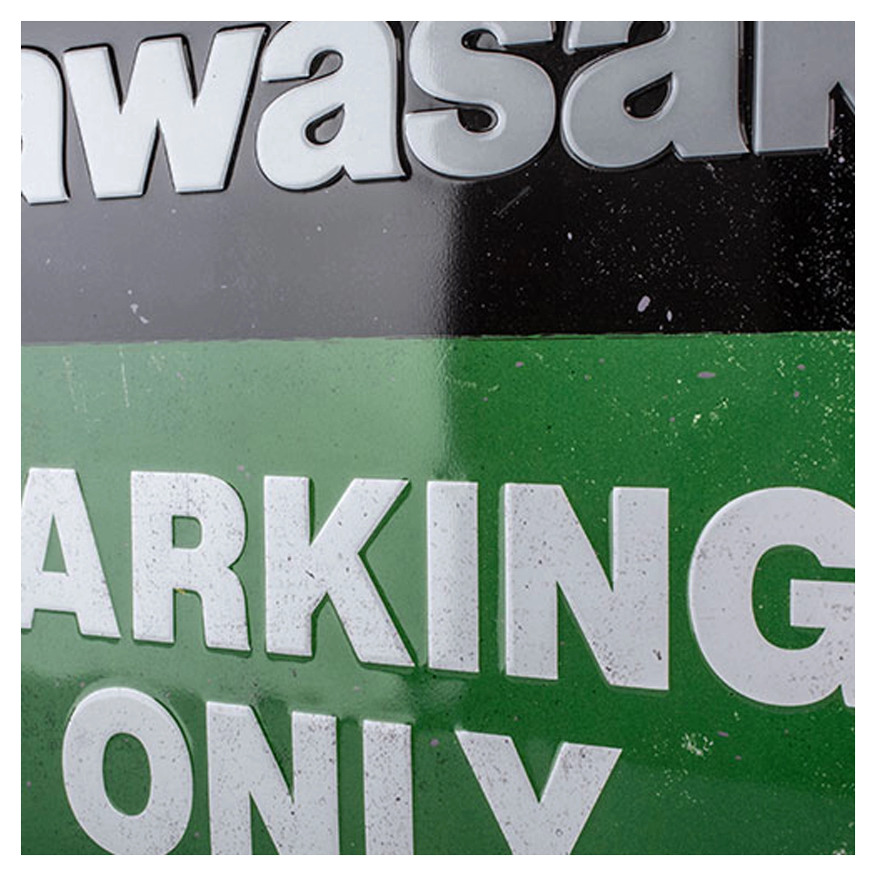 tin sign Kawasaki "parking only"