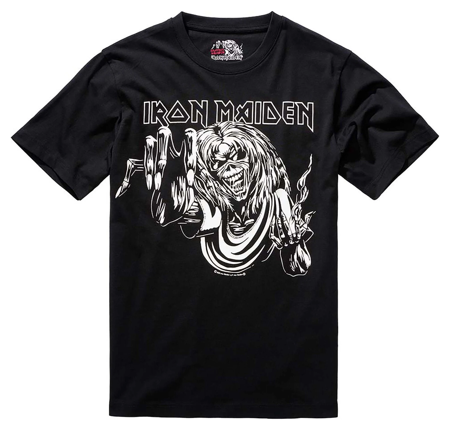T-shirt Manches Longues Iron Maiden 'Eddie Bike' Homme - 100% Coton, Coupe Regular (Noir)