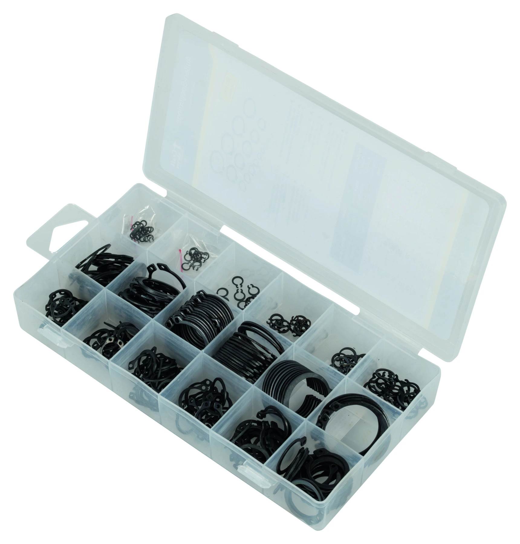 Assortment box with outer Circlips