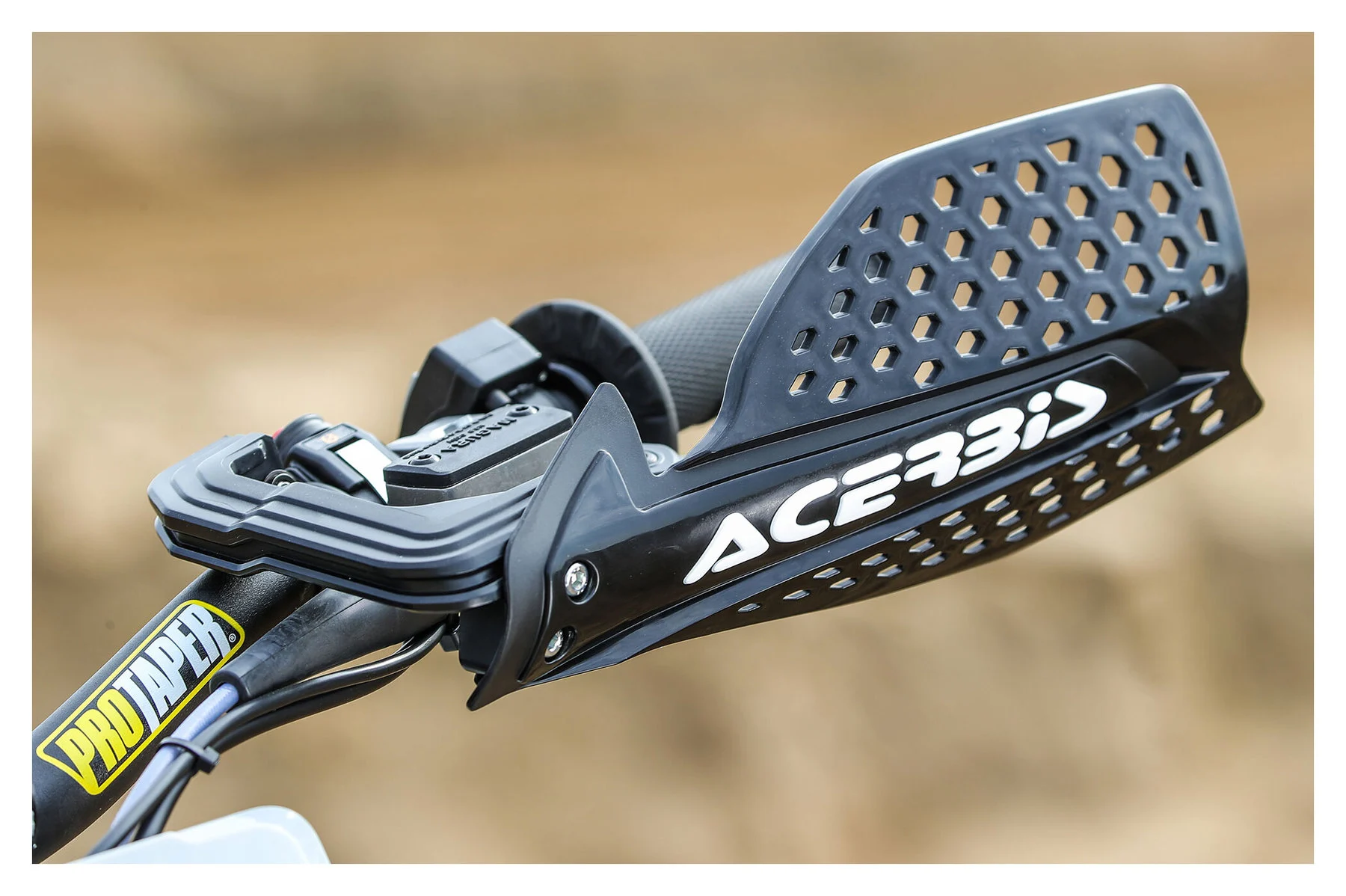Acerbis X-Factory Hand Guards - Black & White - Fit Most Dirt Bike Handlebars - 26346-61035