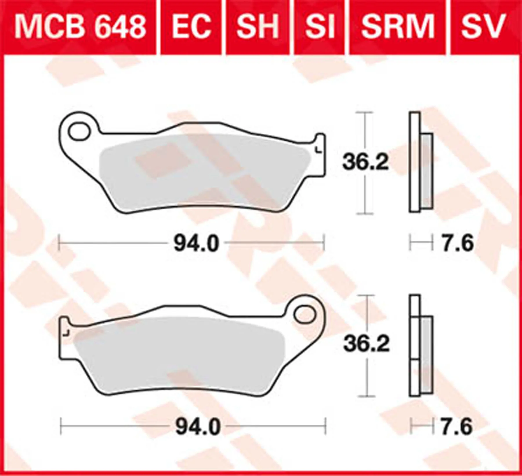 TRW SINTERED BRAKE PADS