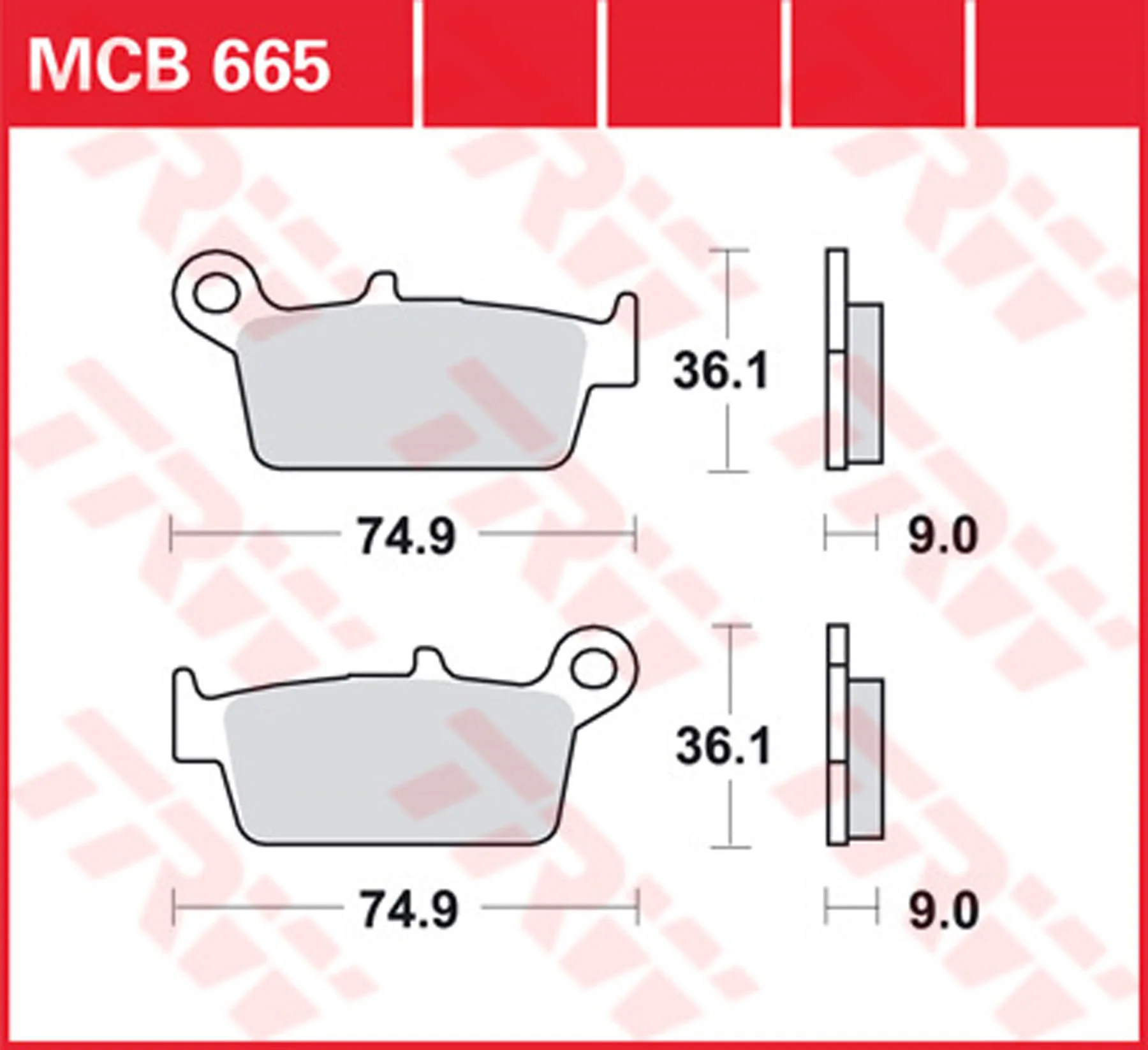 TRW BREMSBELAEGE ROLLER