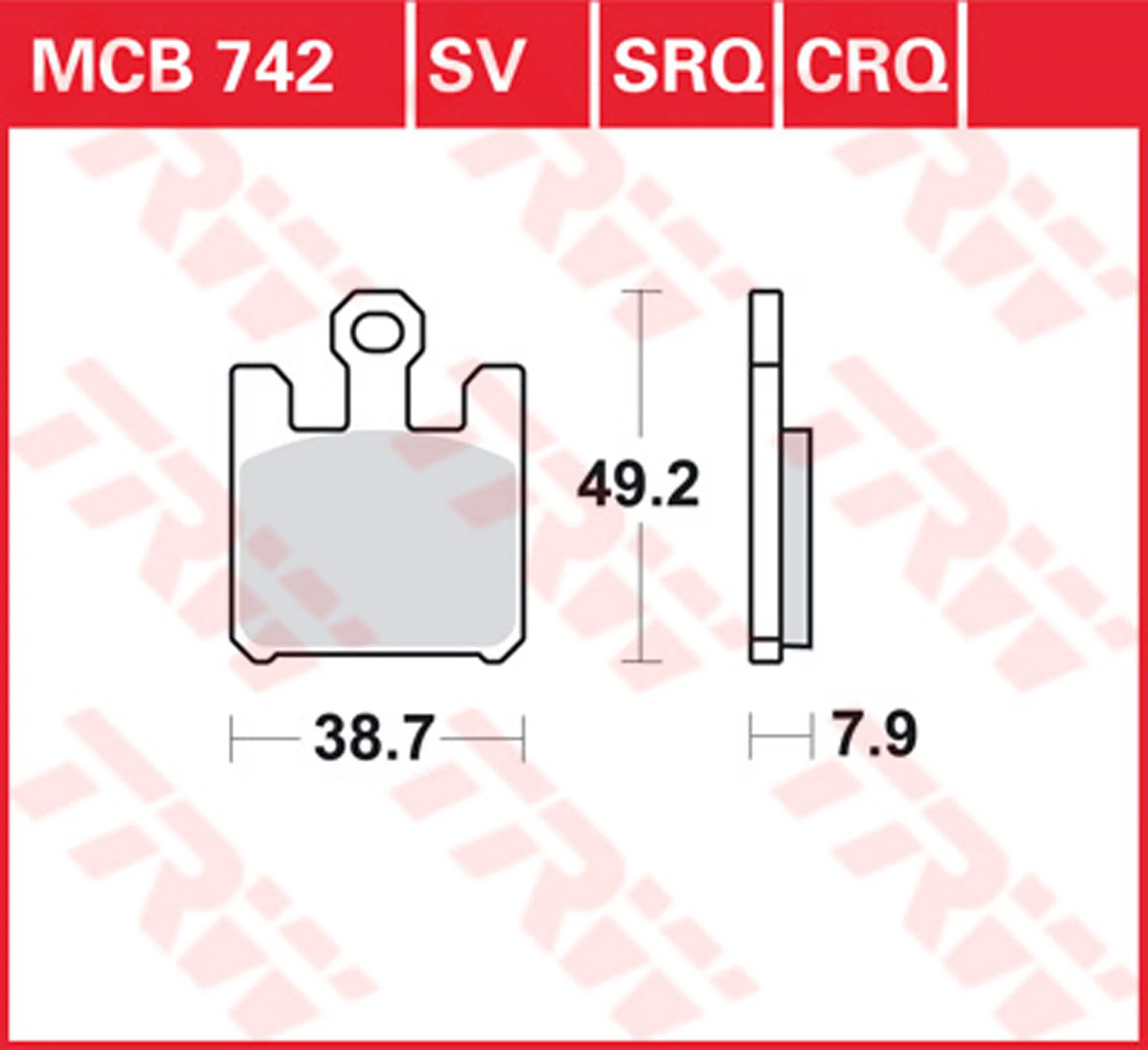 TRW BROMSBELAEGG SINTER