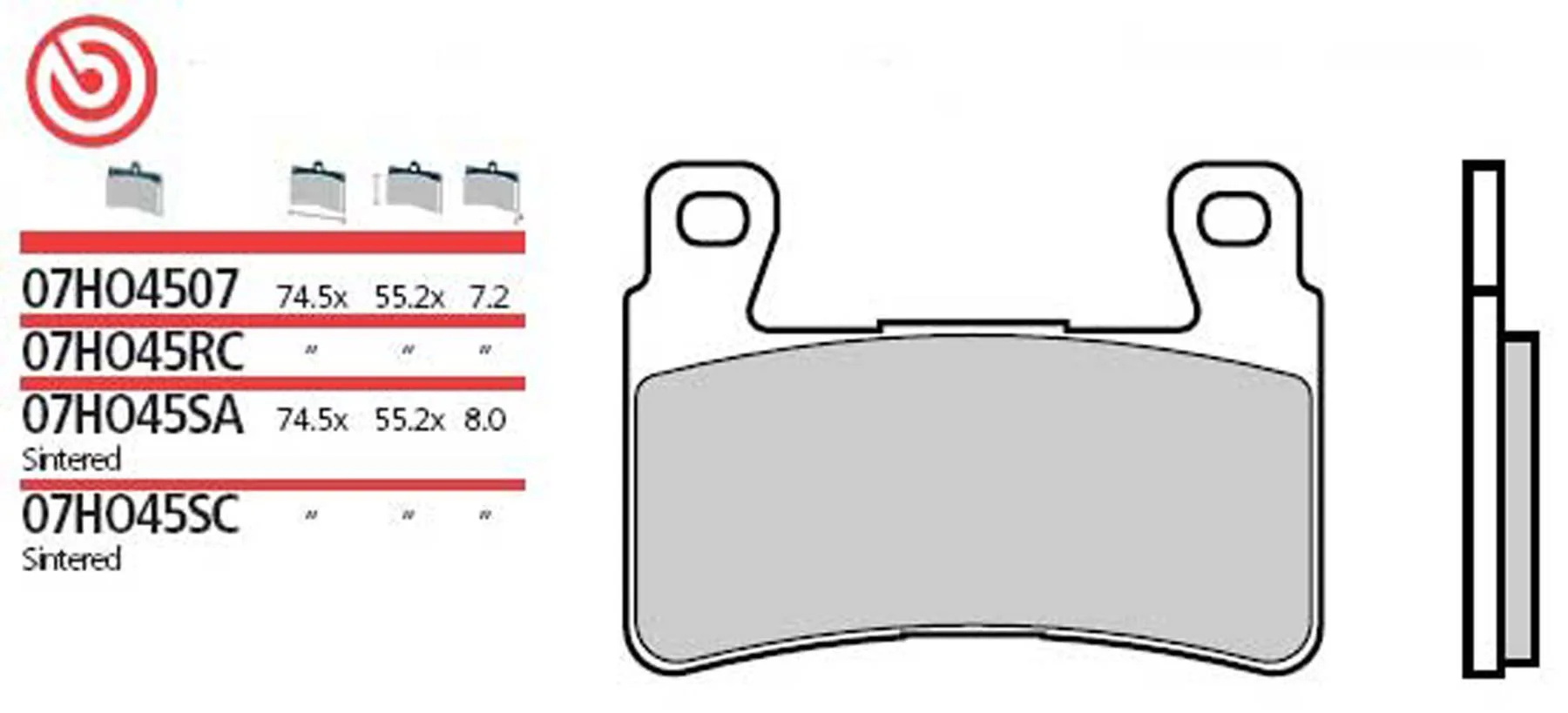 BREMBO BRAKEPADS ORGANIC